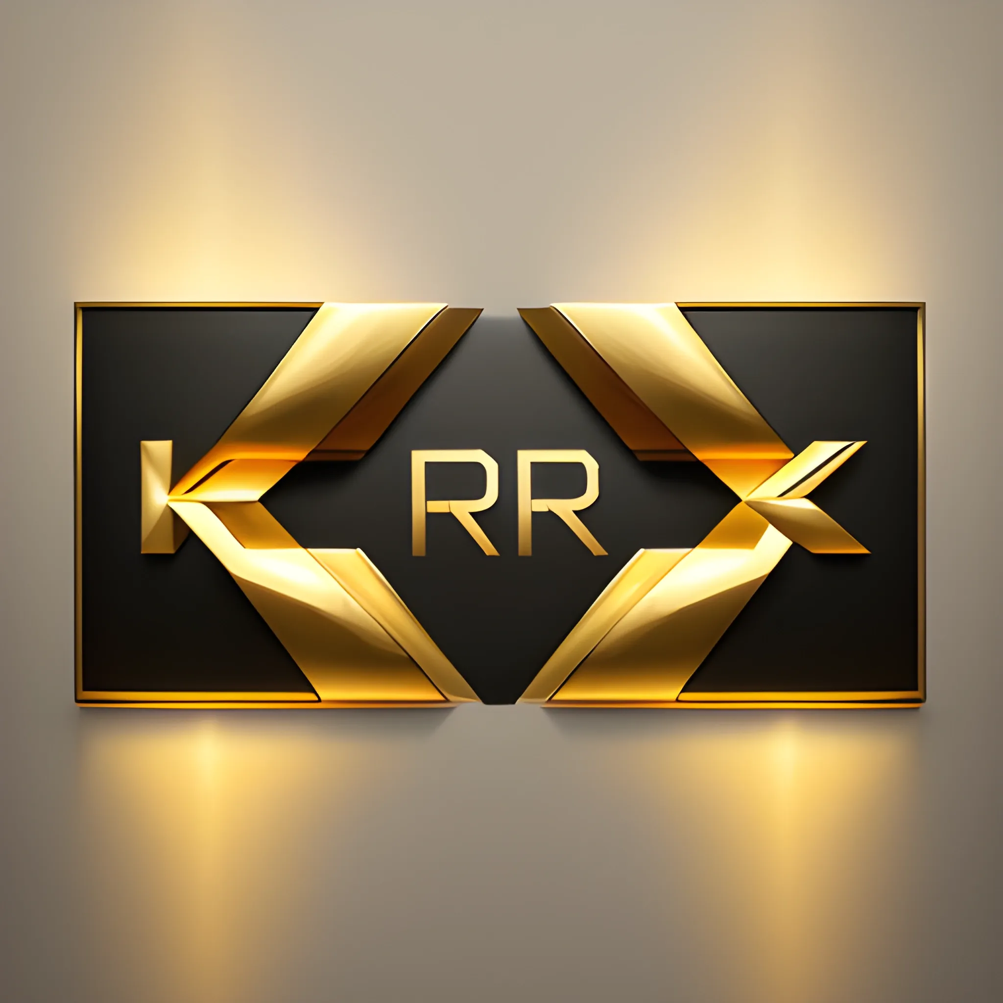 gold letters ‘KREK3R’ text, high quality, sleek and modern, metallic texture, dramatic lighting, professional rendering, luxury vibes, elegant design, minimalistic, premium feel, Oil Painting