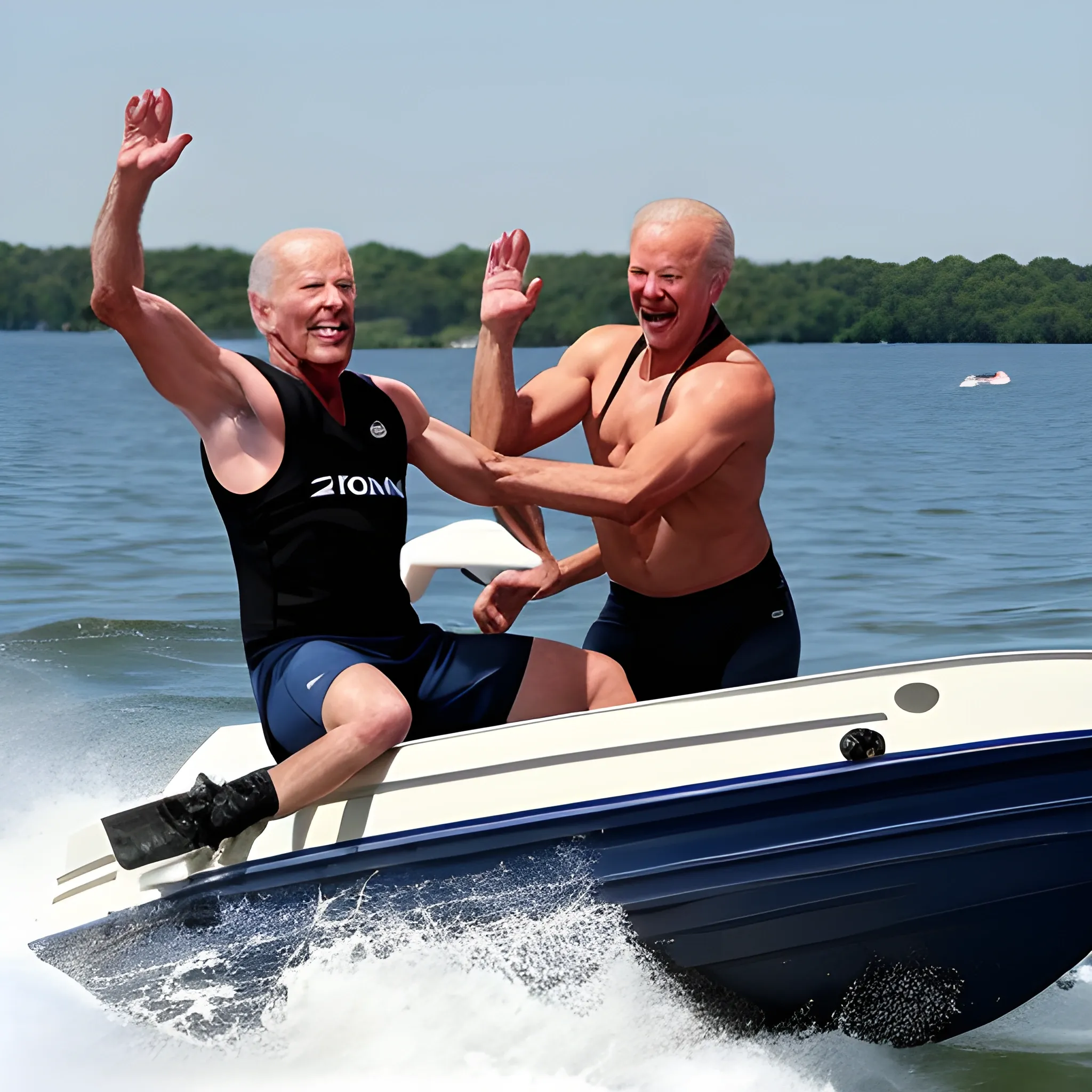 democratic athletes throwing biden off boat