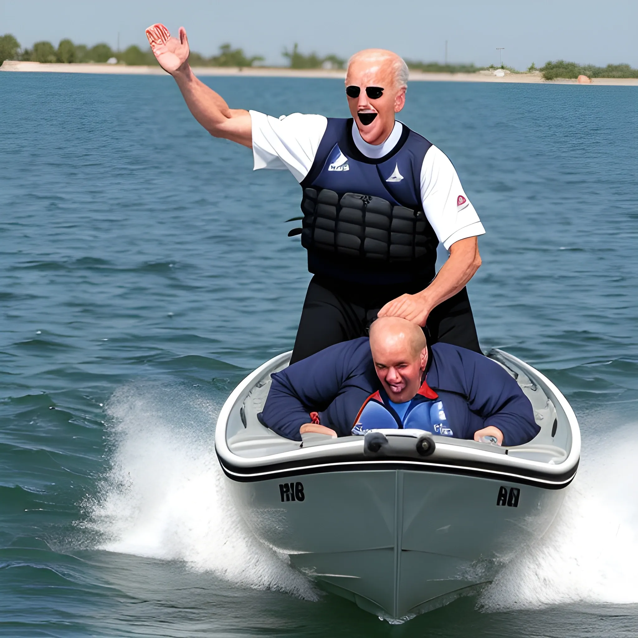 democratic athletes throwing biden off boat