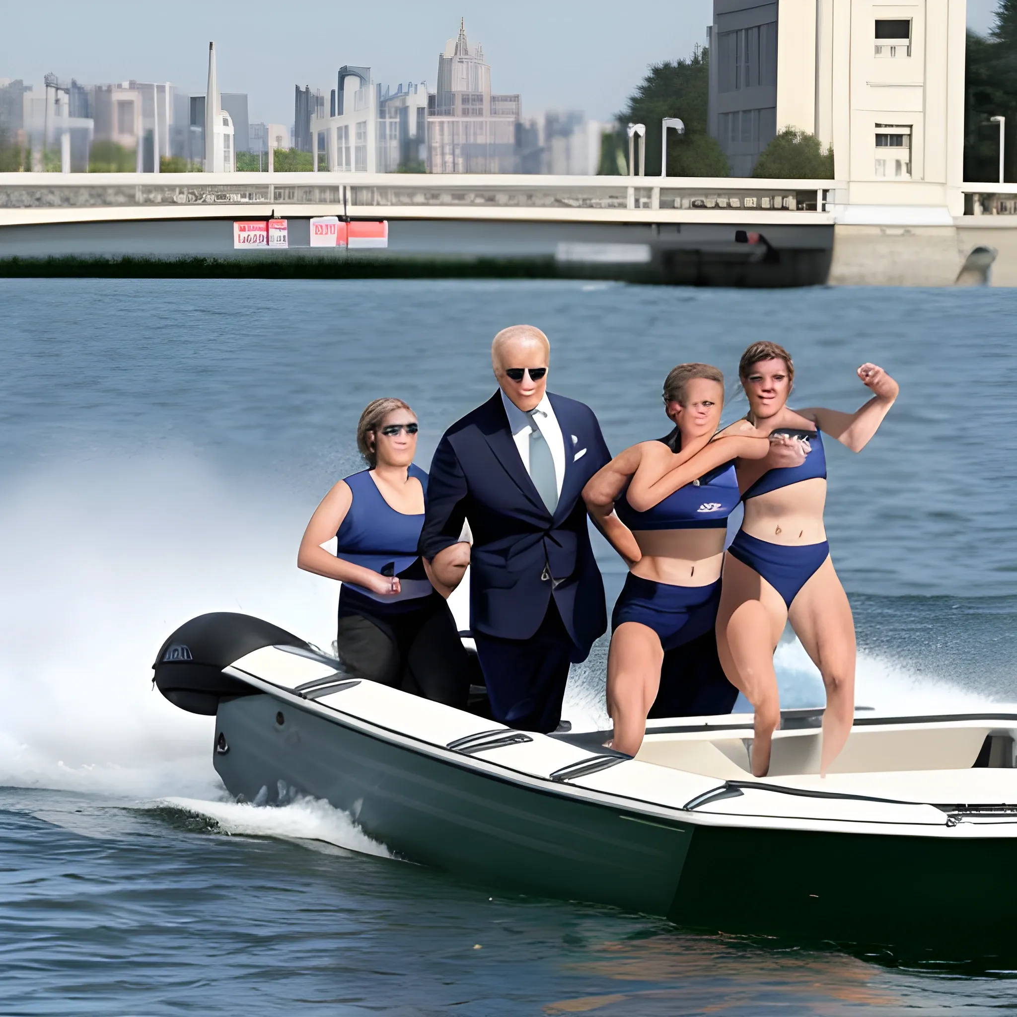 democratic athletes throwing biden off boat