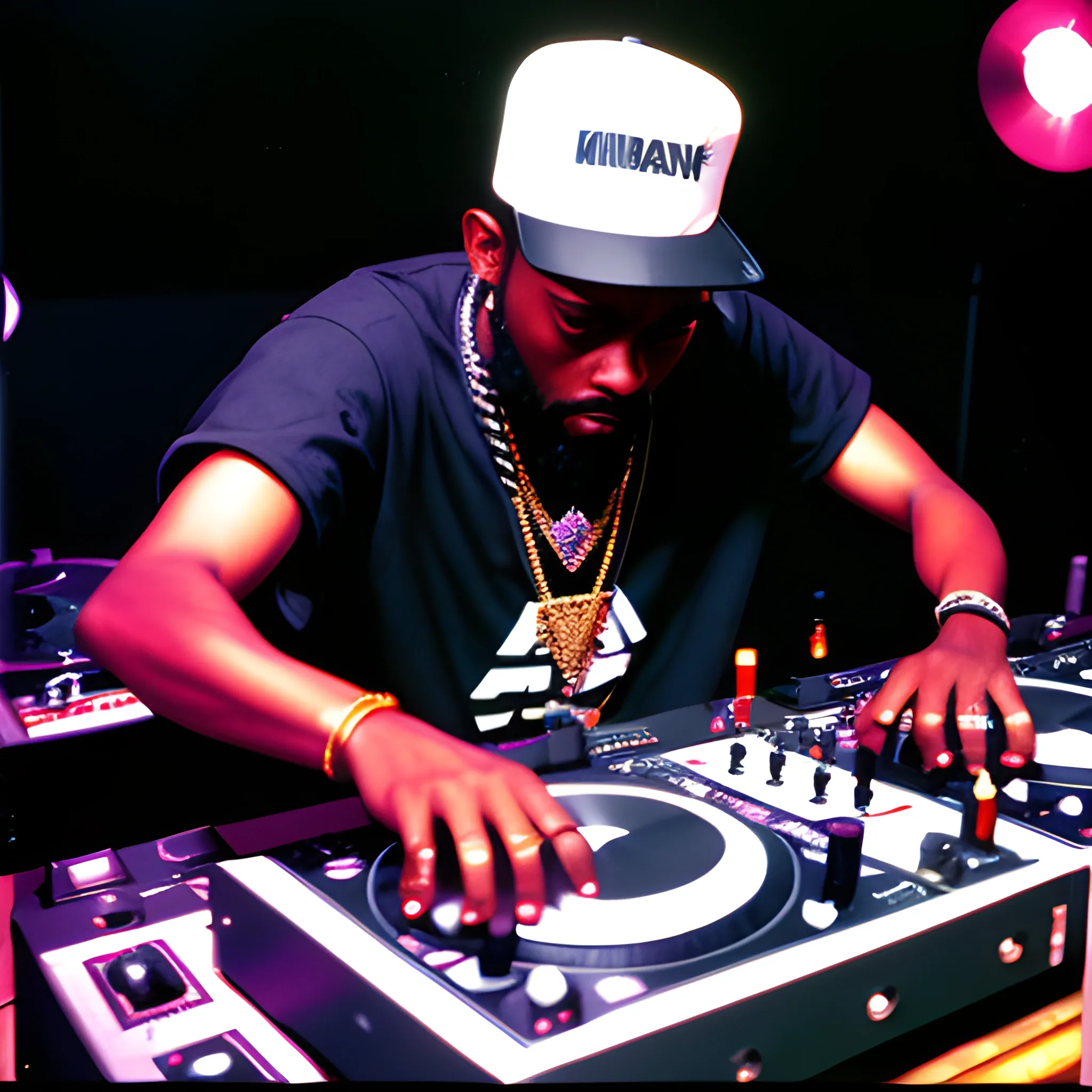 dj krayzie kenyatta mixing and scratching on two turntables way too fast at the 1993 wrong way u.s.a. dj mixing finals