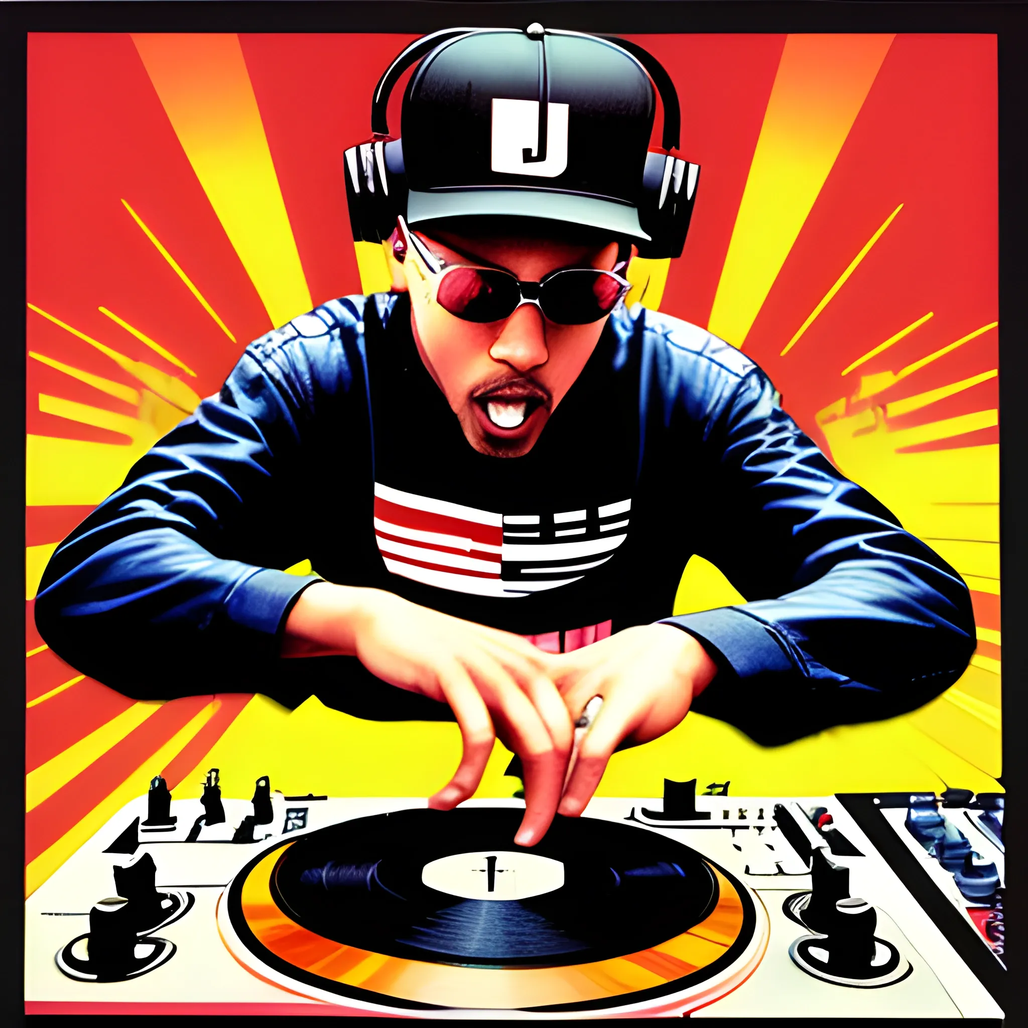 dj ridiculous scratch fiend messing up the records while mixing and scratching on two turntables way too fast at the 1993 wrong way u.s.a. dj mixing finals