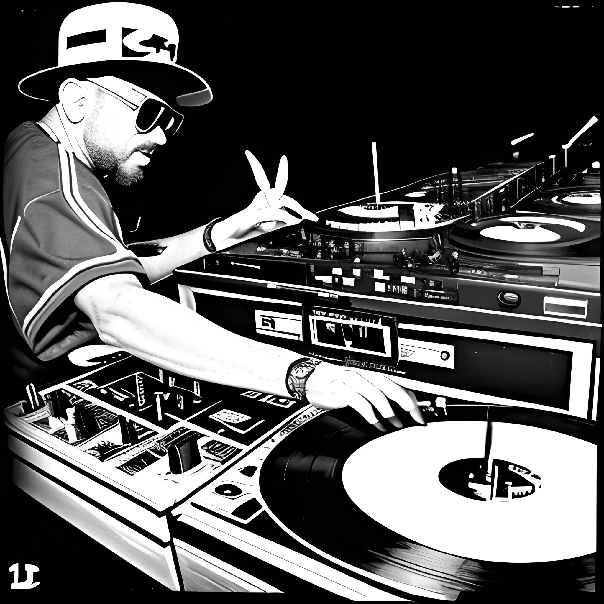 dj stupid stan da man messing up the records while mixing and scratching on two turntables way too fast at the 1993 wrong way u.s.a. dj mixing finals