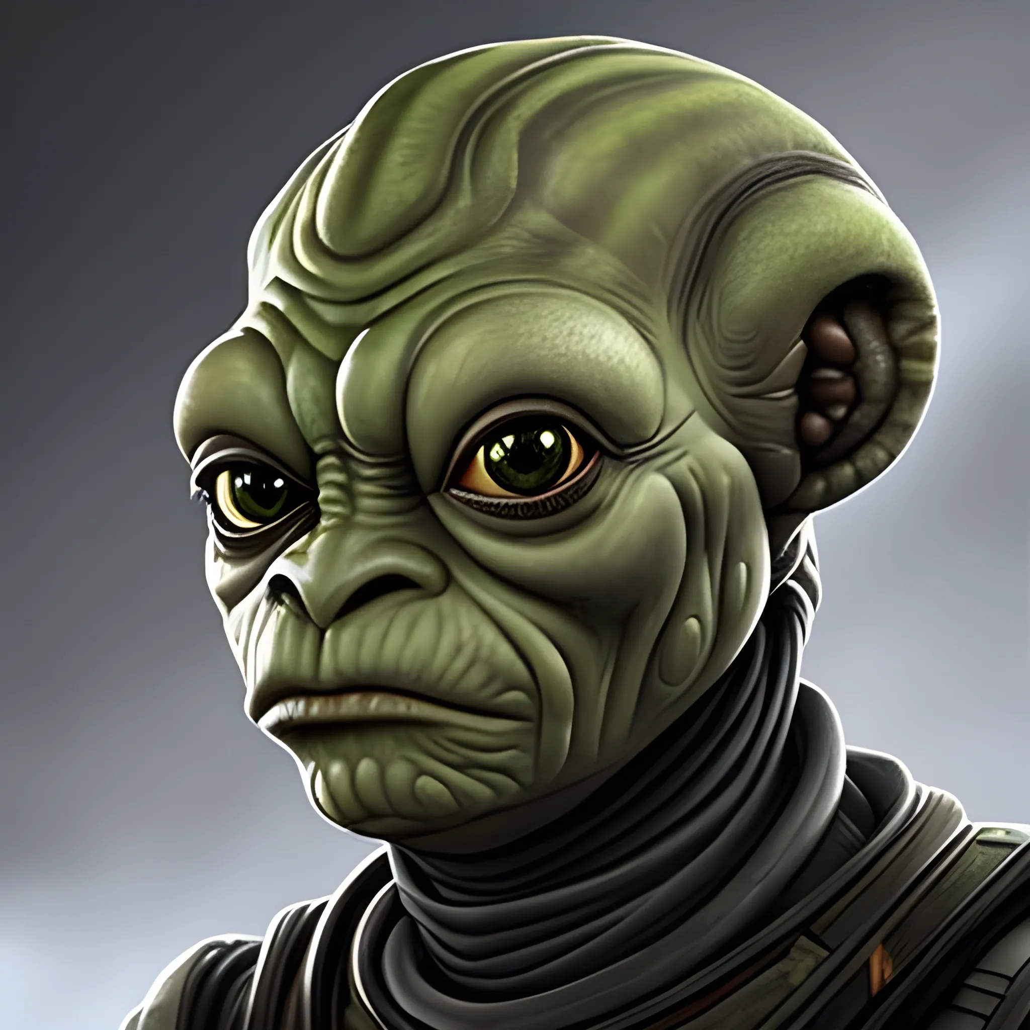 Realistic looking aliens from the following species: Ferengi, Klingon, Brakiri, Narn, and Cardassian, Human, Xindi,Tree Frogs, Redwood Trees, Ewoks, Gungan, Hutt, Wookie, Talón, Jaridian, Cyborgs. Uniforms and random generators.  Mix and match any of the above species to create a realistic looking alien.  If you want to see a particular alien, you can also specify that in the advanced prompt. This is to create a massive alien civilizations based on these species.  In the end, there will be over 1000 of them. Using the styles of Edgar Allen Poe, George Lucas, Steven Spielberg, Ridley Scott, Alfred Hitchcock, & Michael Westmore.