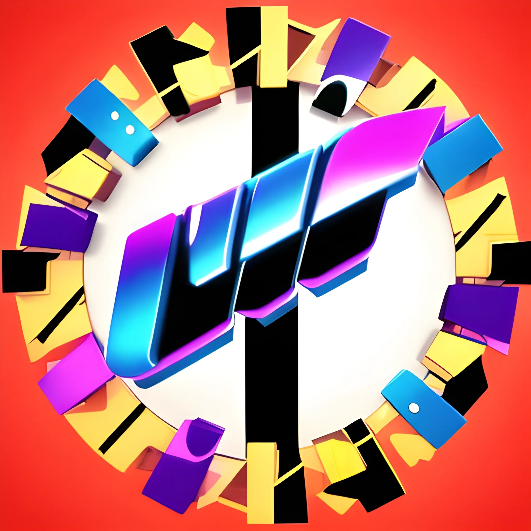 Logo para cuenta de tiktok que esta enfocada en videos cortos de musica y peliculas, 3D