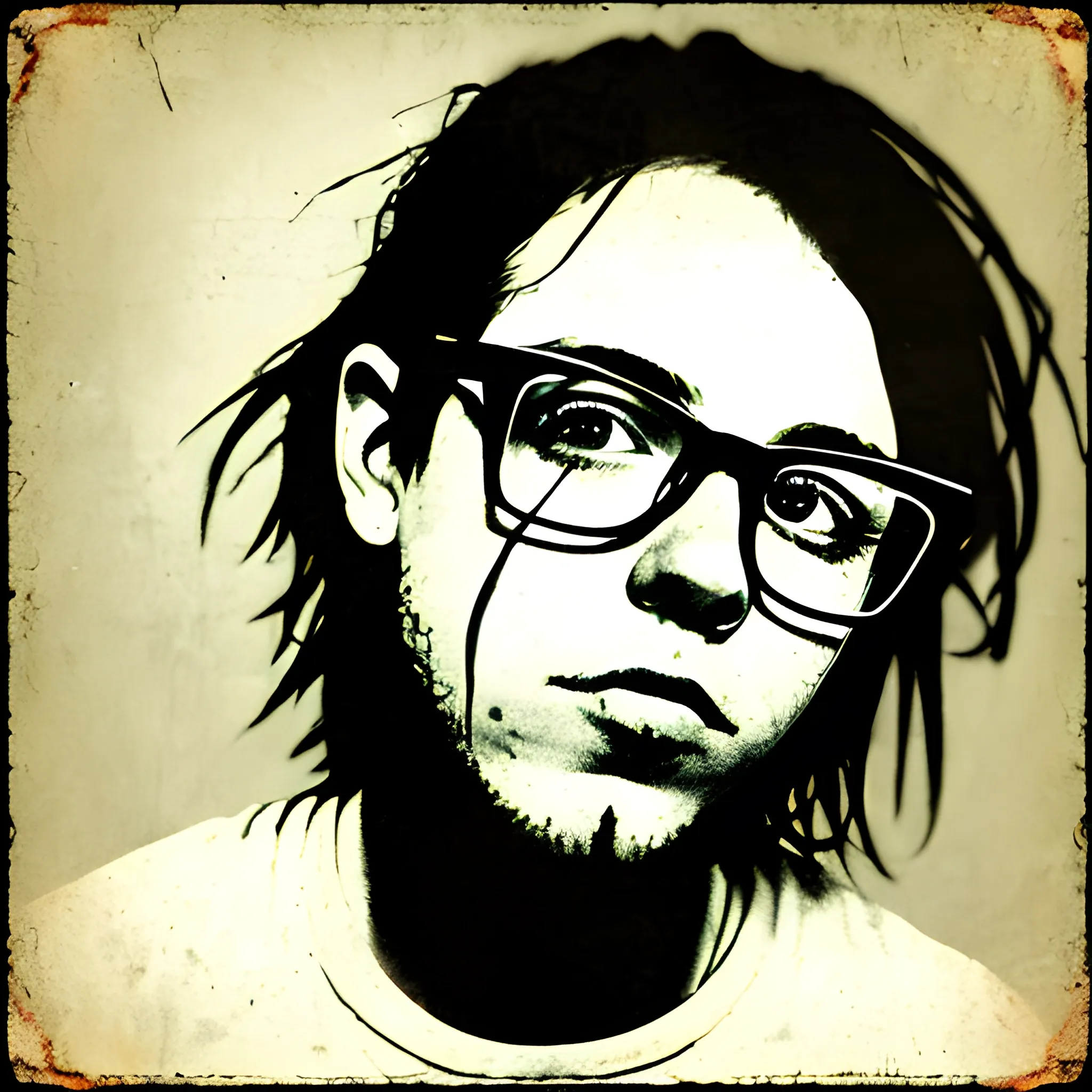 squints grunge portrait