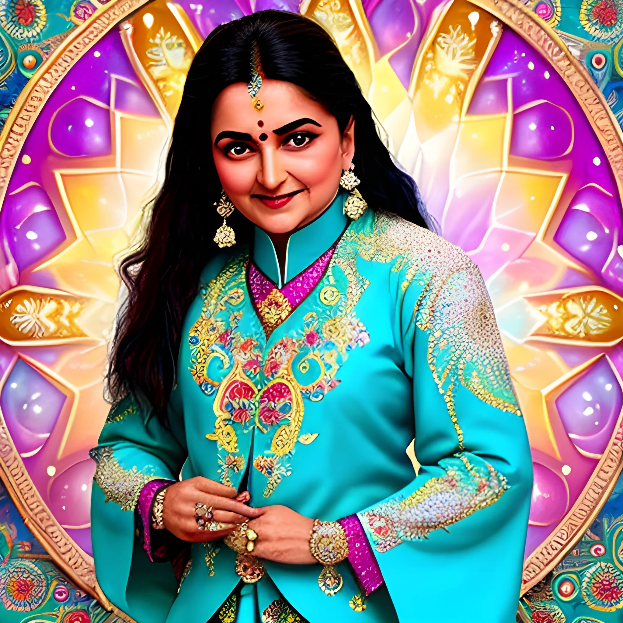 Divya-ratna (Fantasy)

• - **Appearance**: Writer and magician, with brushes and paints, wears multi-colored Kazakh clothes decorated with national ornaments