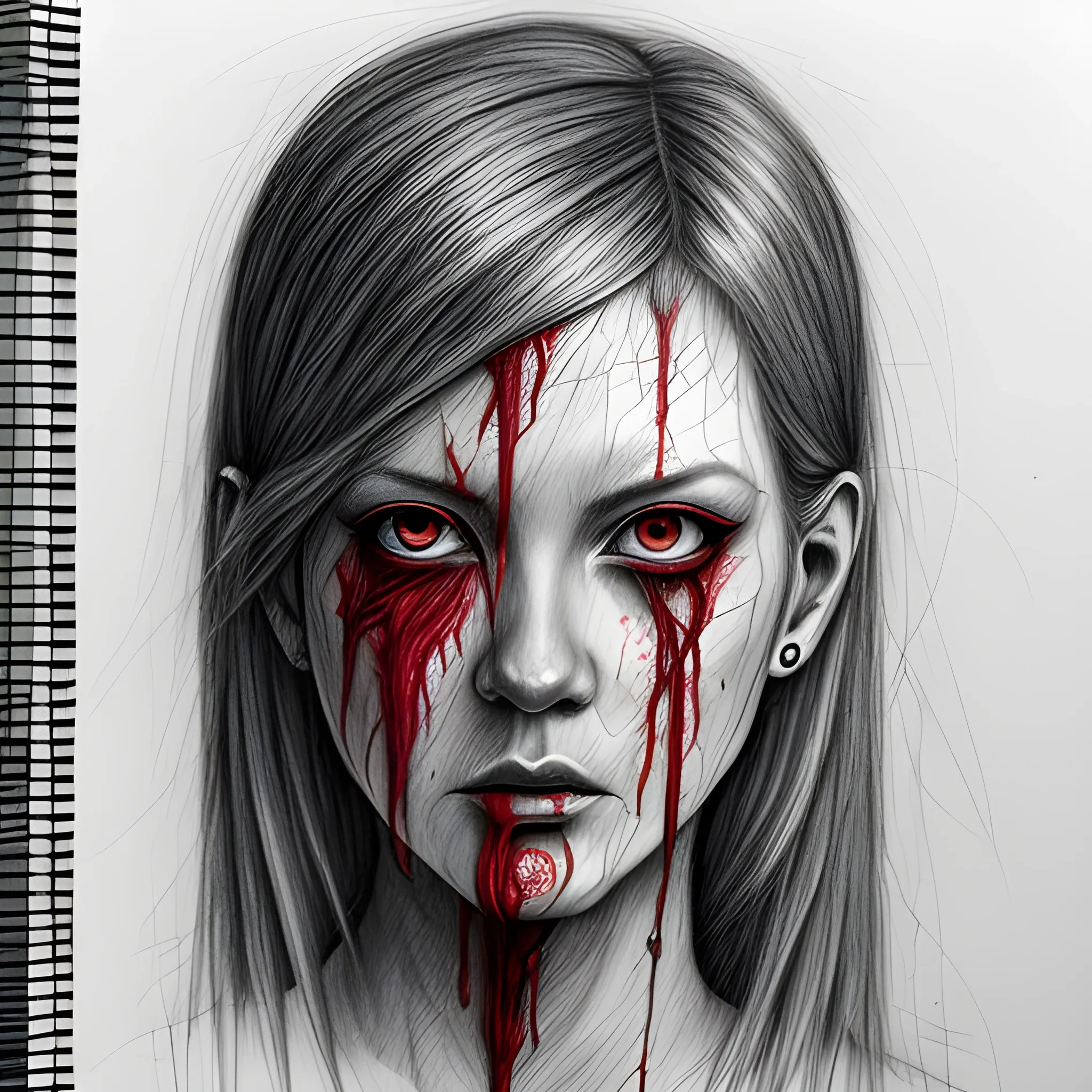 Bloody art , Pencil Sketch, Pencil Sketch, Pencil Sketch