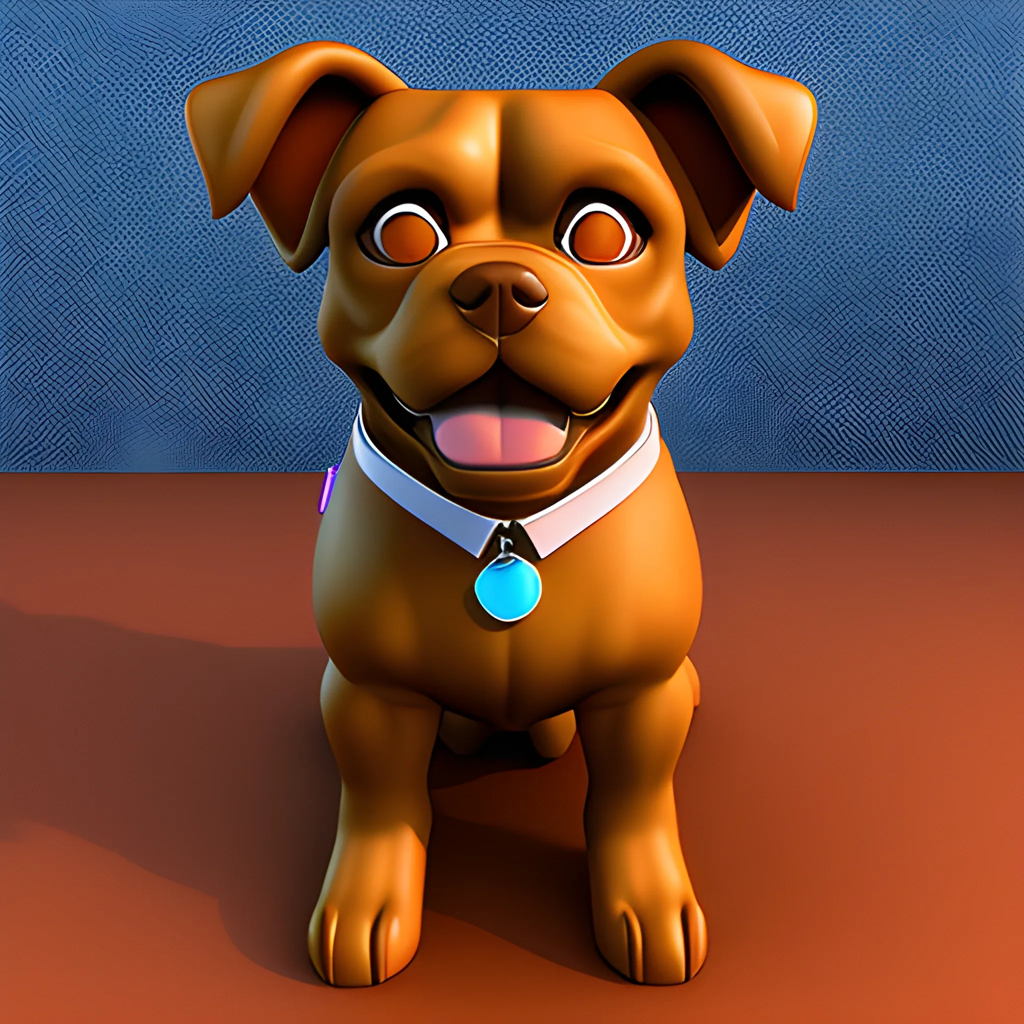 A little doggy brown, 3D