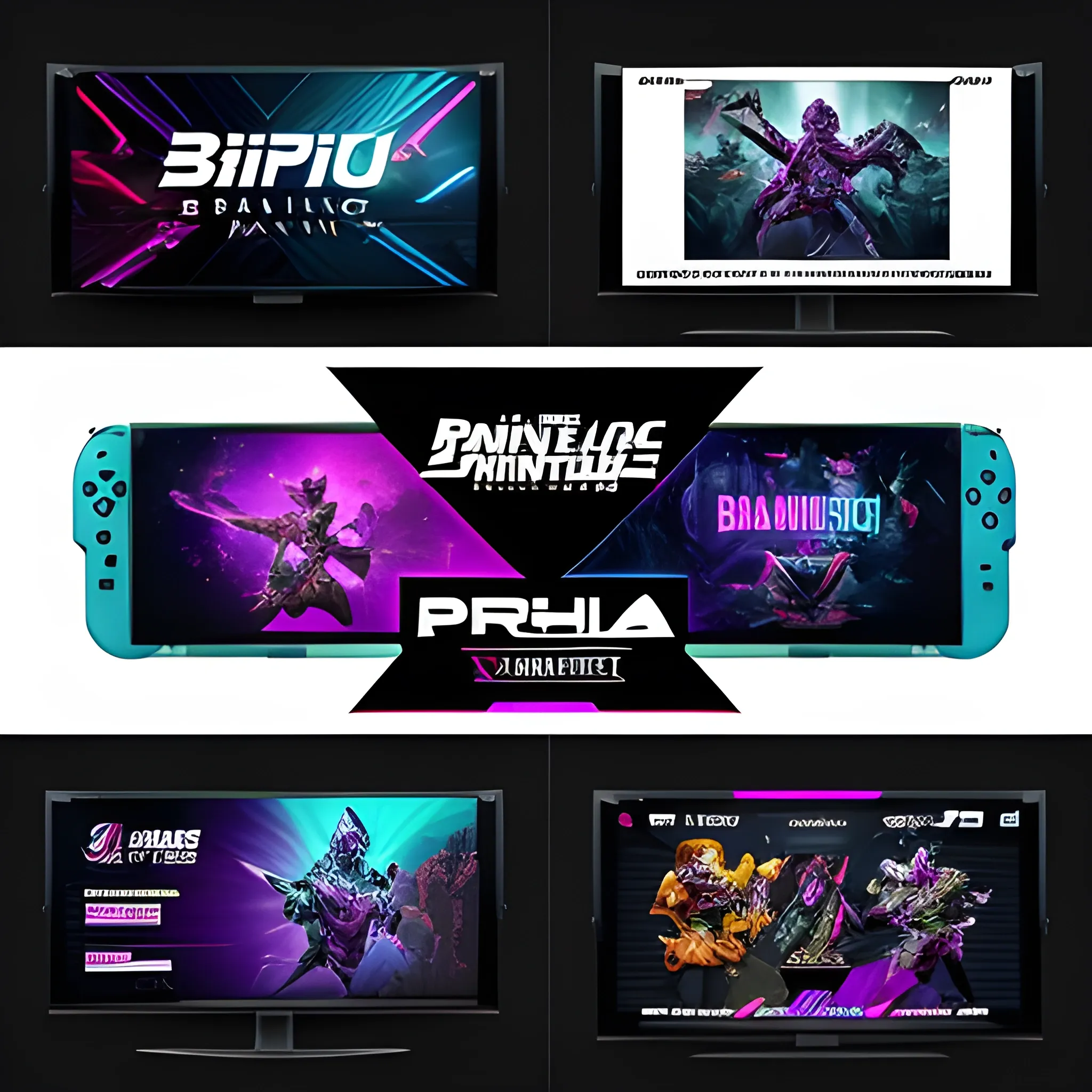 Create a YouTube banner for the PrinceLink86 Gaming channel. The banner should represent a variety of Nintendo Switch gaming with a focus on Super Smash Bros. Characters. Include characters like Link, Mario, Donkey Kong, Samus, Kirby, and Pikachu, who are the favorites of the channel members. The design should be dynamic and exciting, with a modern and mature aesthetic. Avoid making it look childish. Incorporate elements of epic battles, glowing effects, and high-energy action. Use a dark and sleek color palette to give it a sophisticated look, and include the channel name "PrinceLink86 Gaming" in a bold and stylish font.