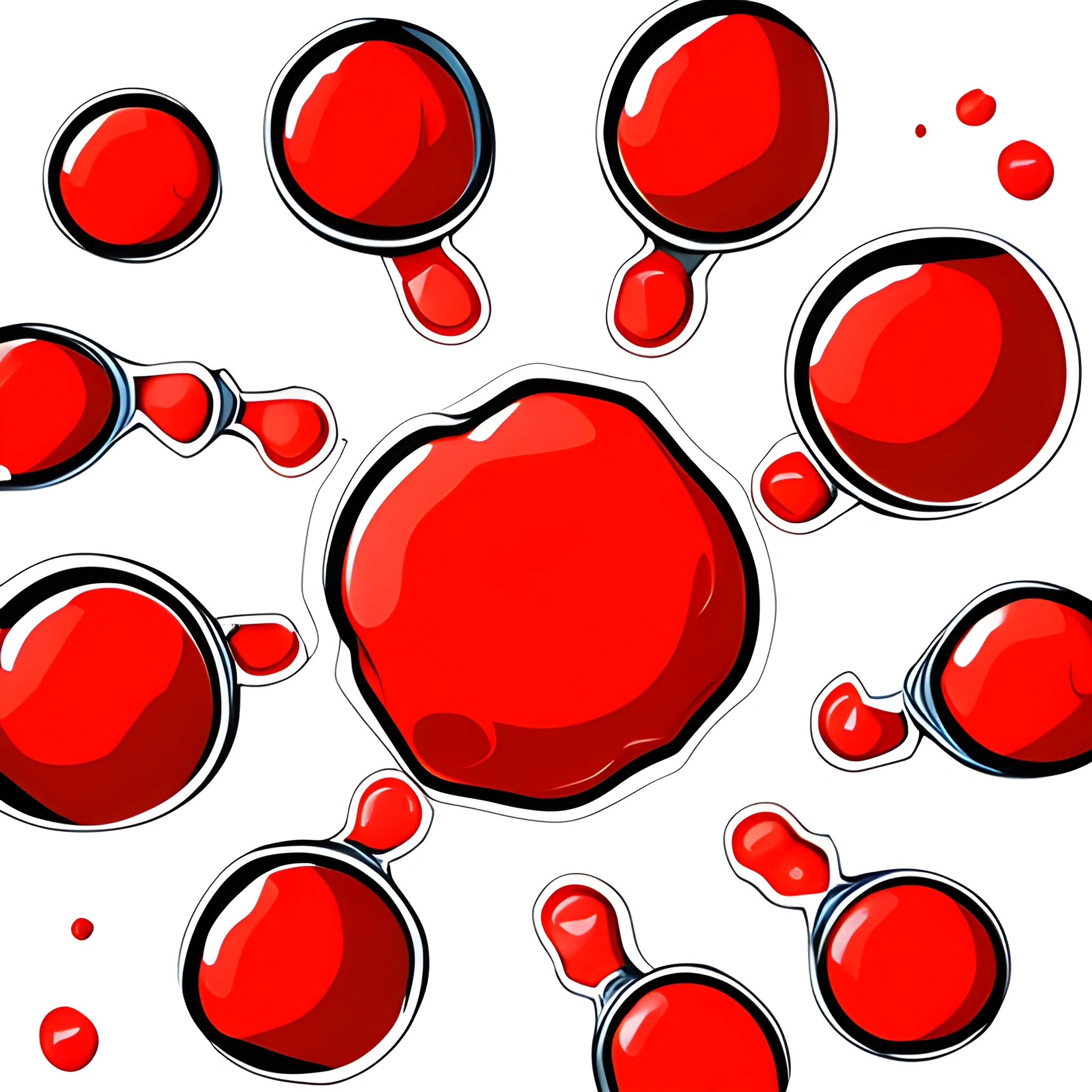 red blood cells in vesel , Cartoon - Arthub.ai