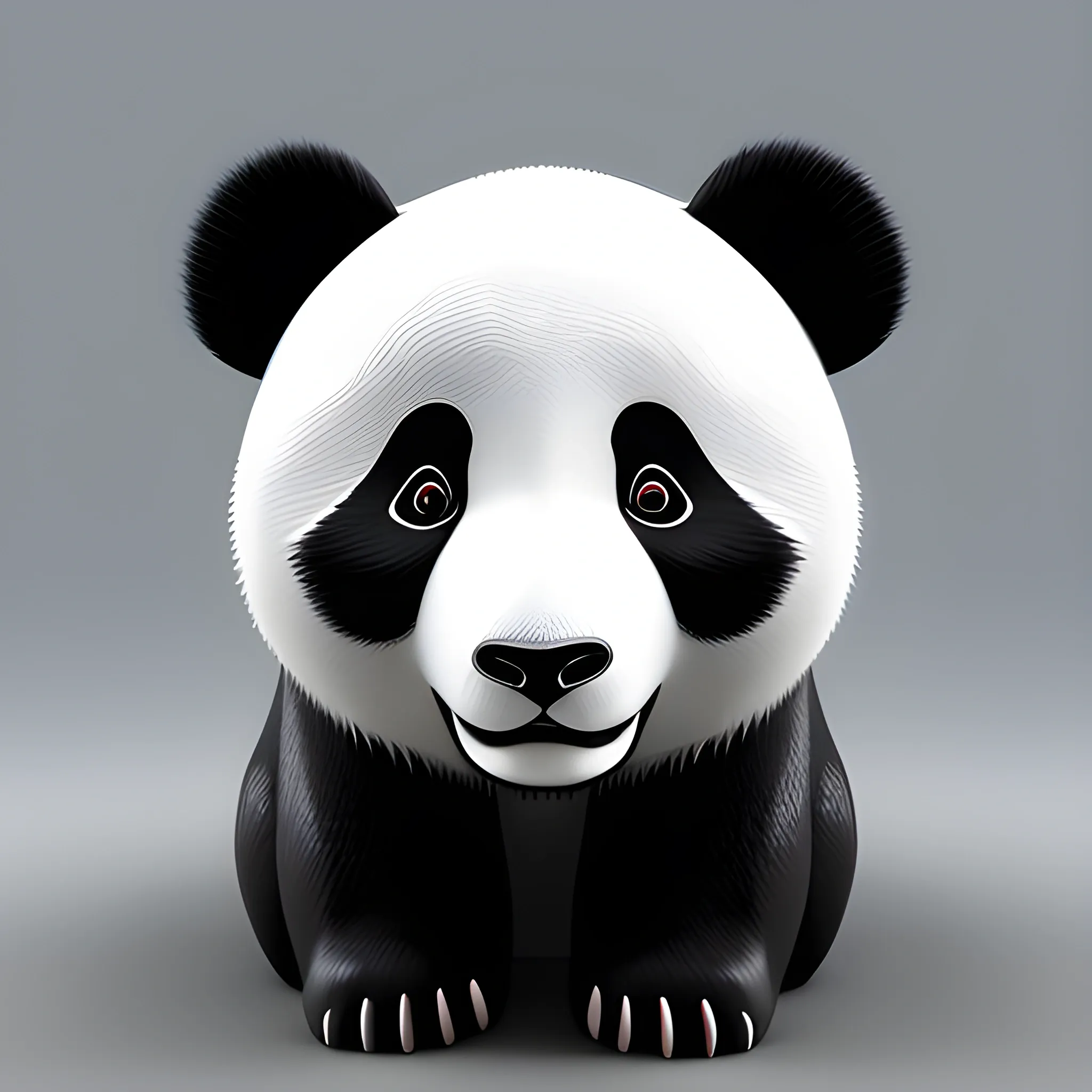 panda, 3D