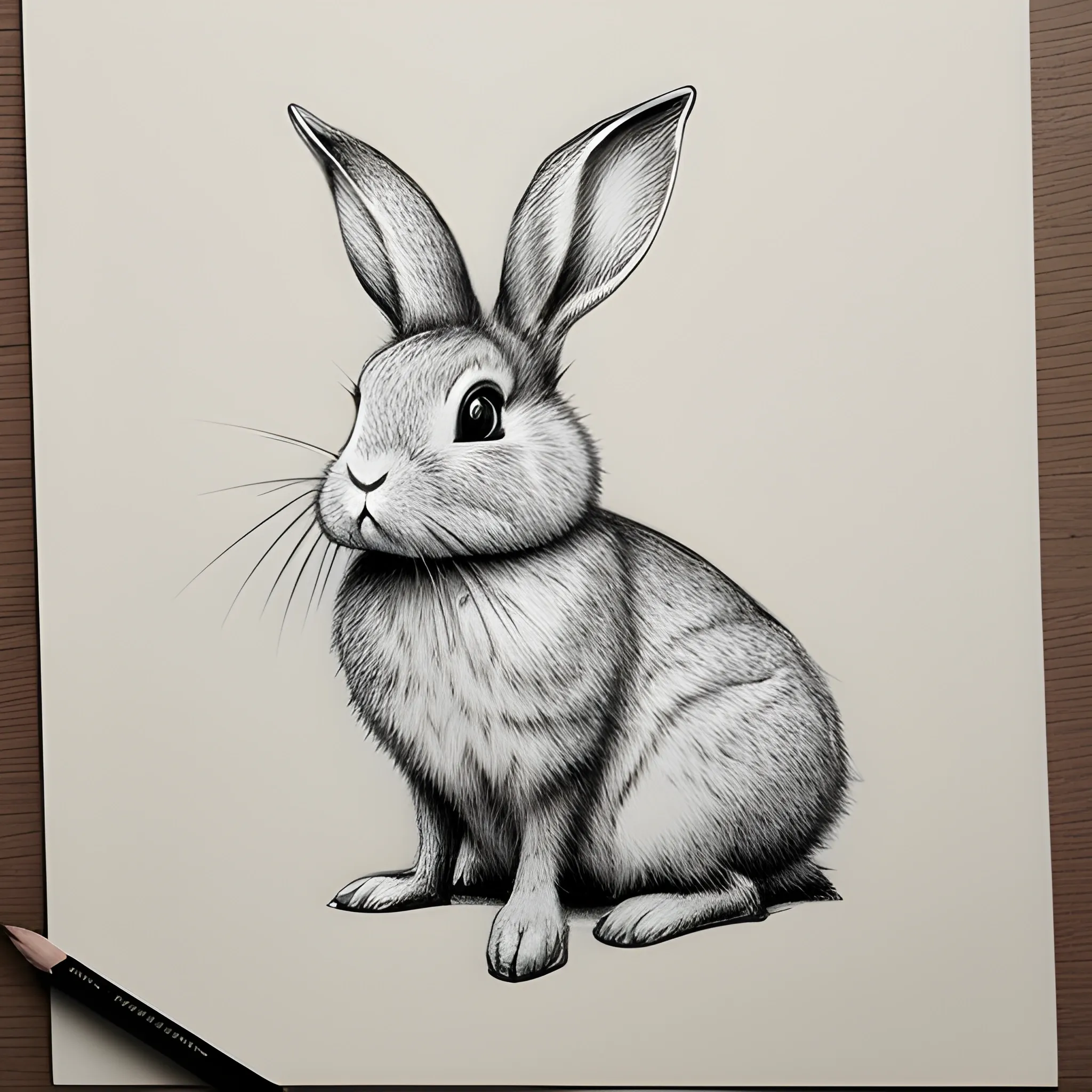 rabbit, Pencil Sketch