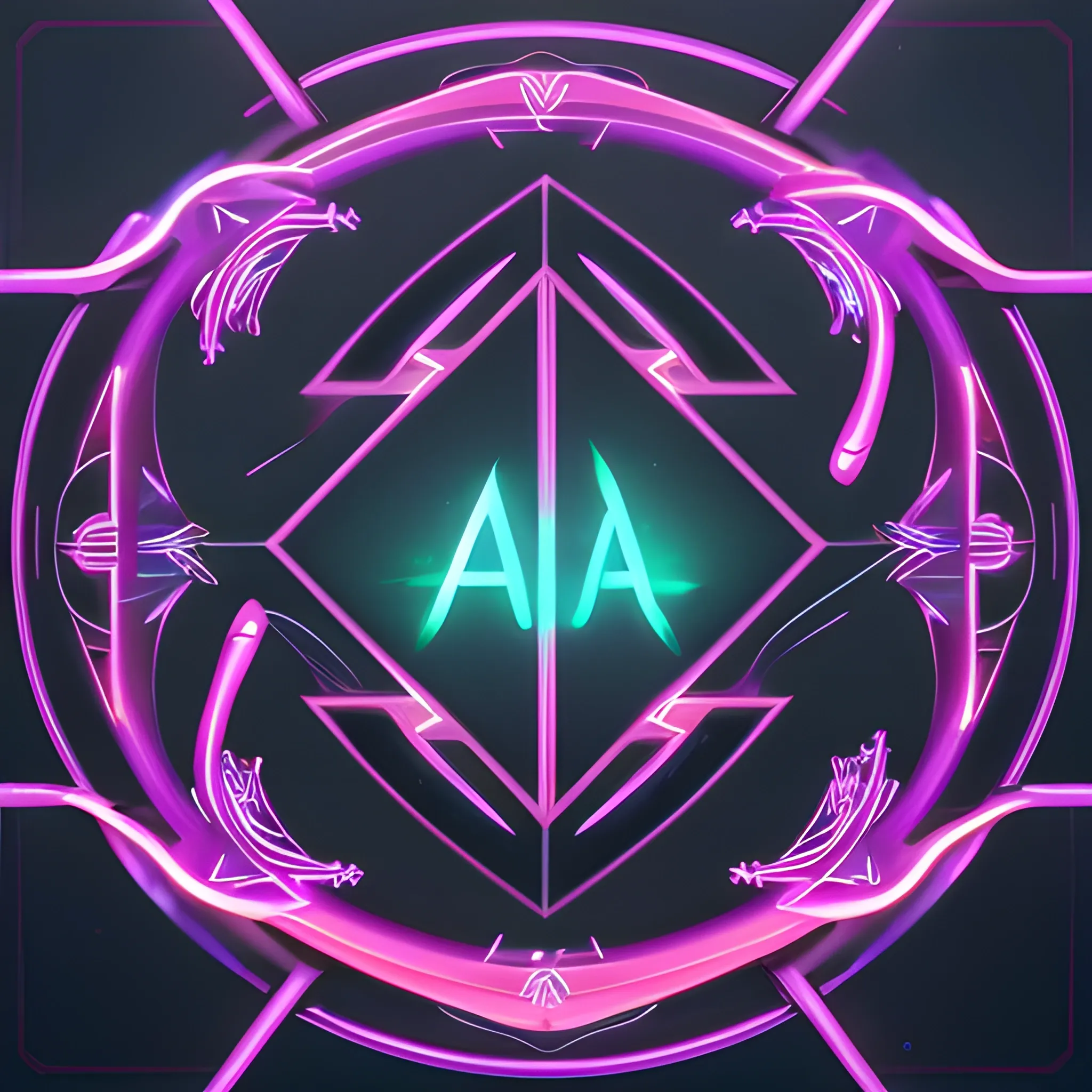 A stylized, futuristic emblem featuring the characters "AI" in a fluid, neon-lit calligraphy, reminiscent of 80s cyberpunk aesthetics. The text is entwined with wispy, cloud-like tendrils that evoke a sense of ethereal lightness, as if the logo is floating in mid-air. The overall design is a fusion of Eastern typography and Western sci-fi sensibilities, with a dash of mesmerizing, pulsing lights that seem to shift and shimmer like the aurora borealis.