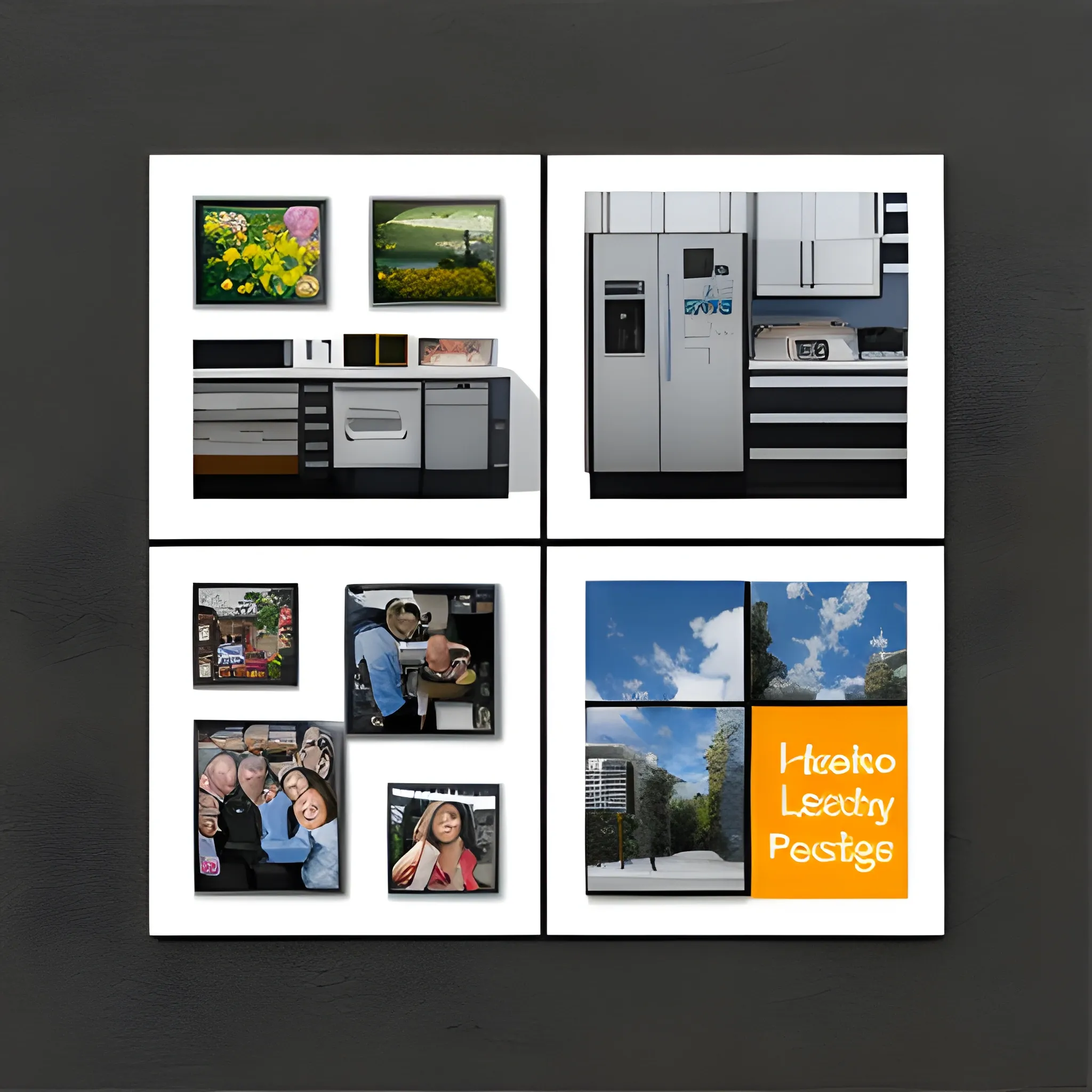 logo for a website that sells 2"x2" photographs with magnets to place on the refrigerator collage

