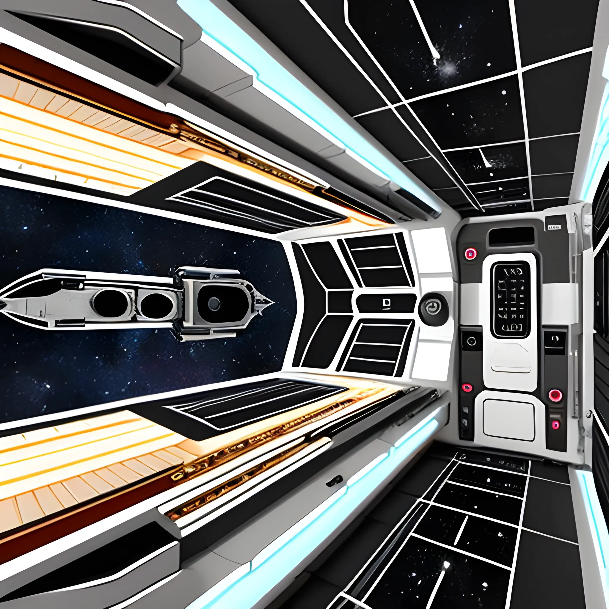 Generate the image of a space ship interior