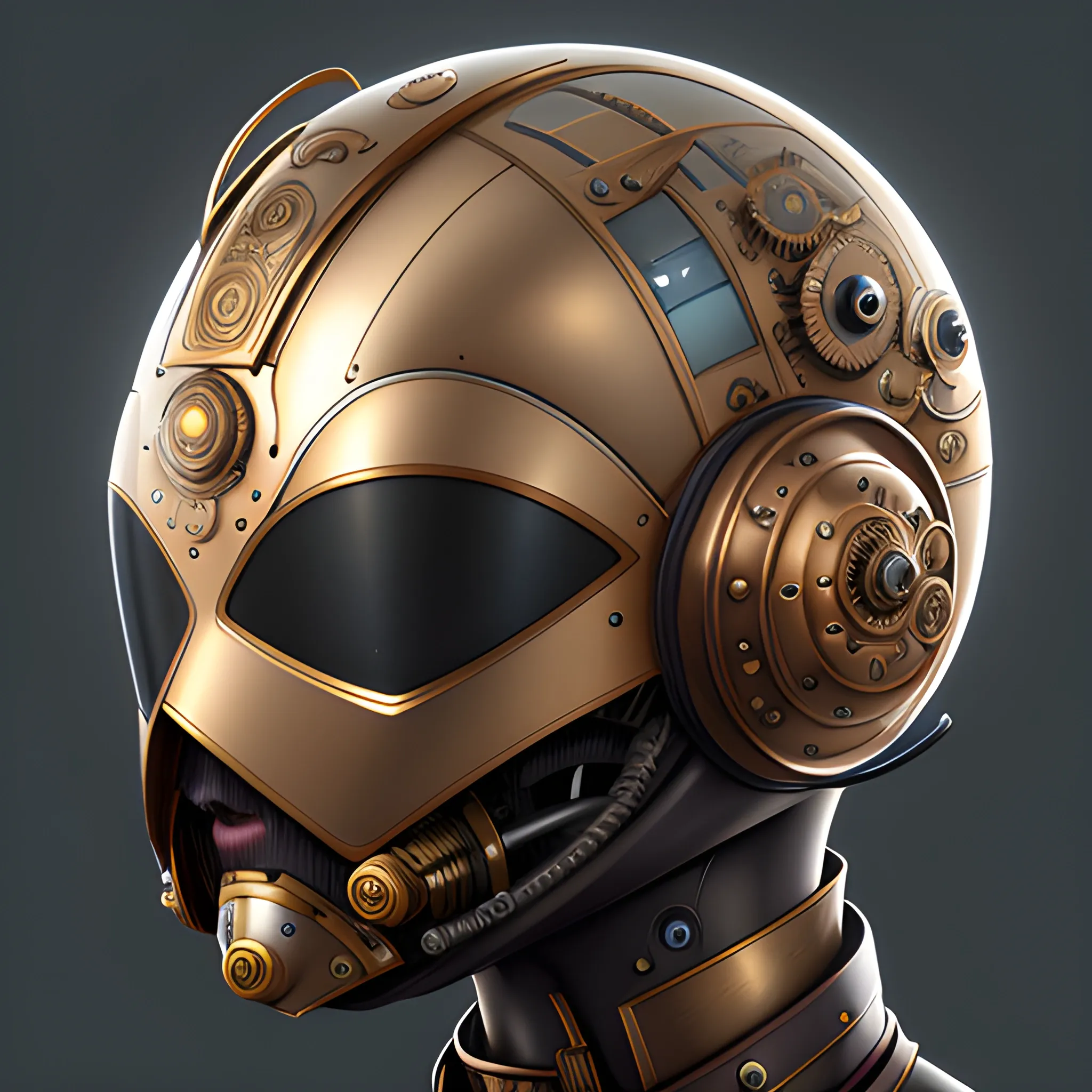 steampunk helmet fantasy art mask robot stylized digital illustration sharp focus, elegant intricate digital painting artstation concept art global illumination ray tracing advanced technology chaykin howard woman