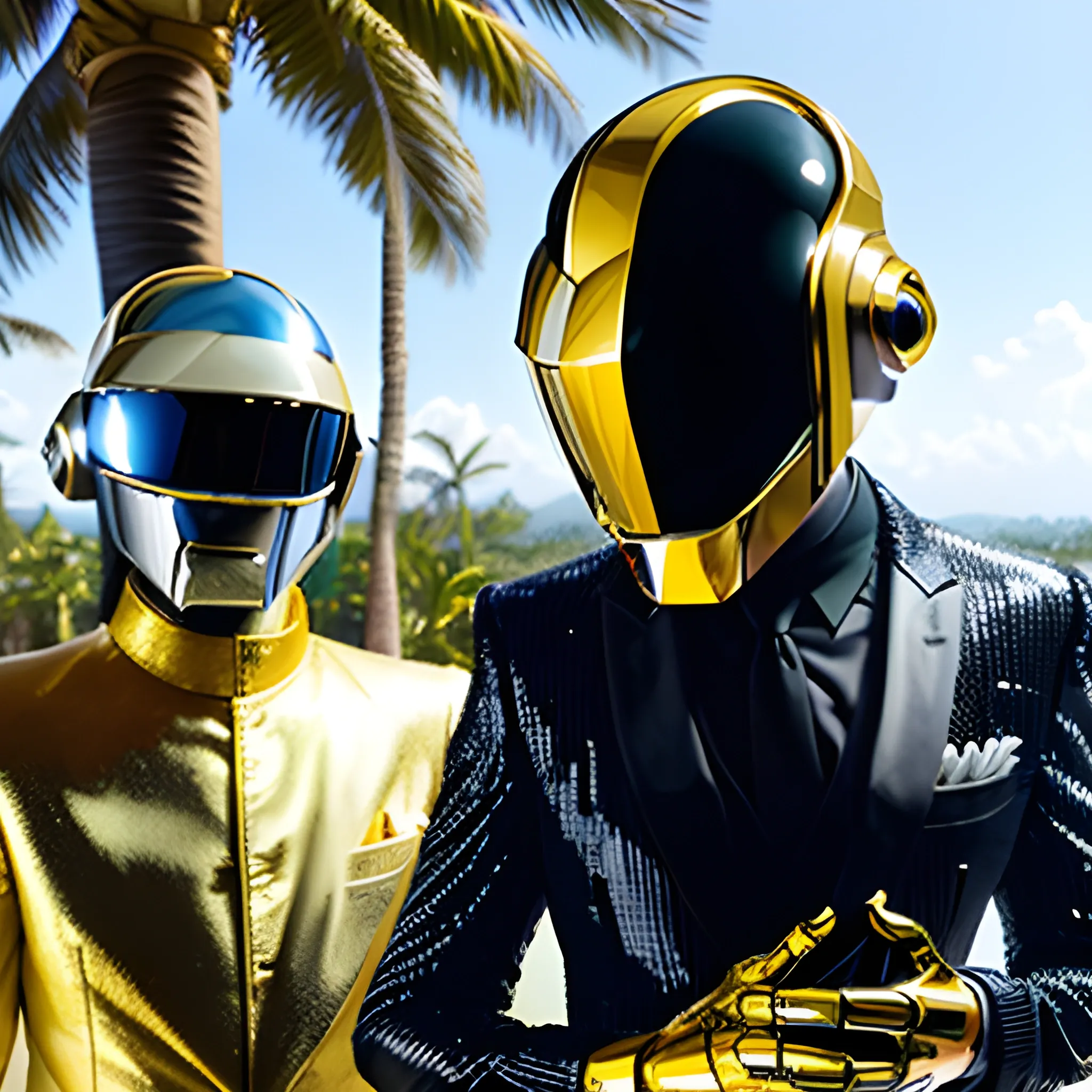 daft punk with a merengue band in dominican republic
