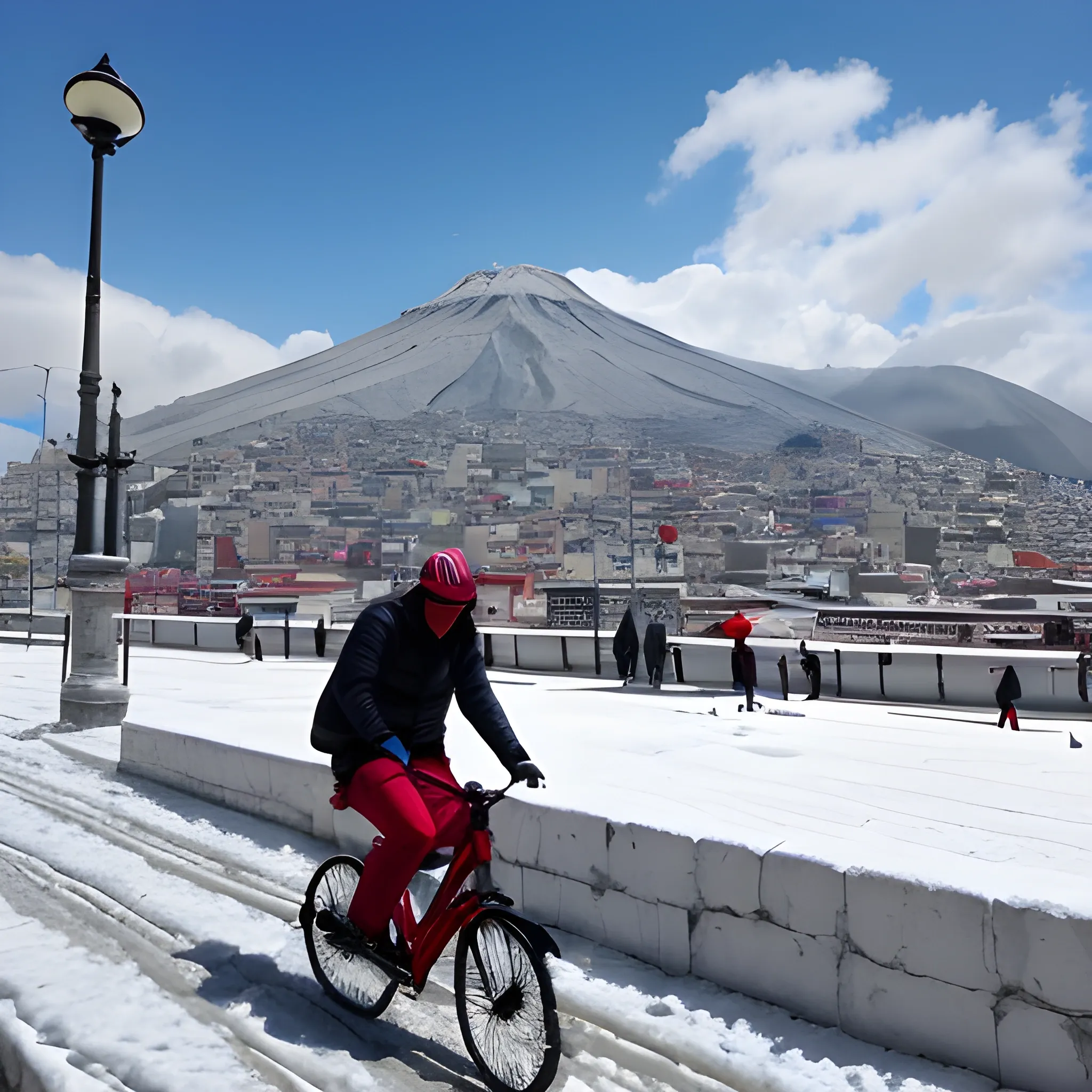 nieve cayendo sobre Lima que es capital de Perú