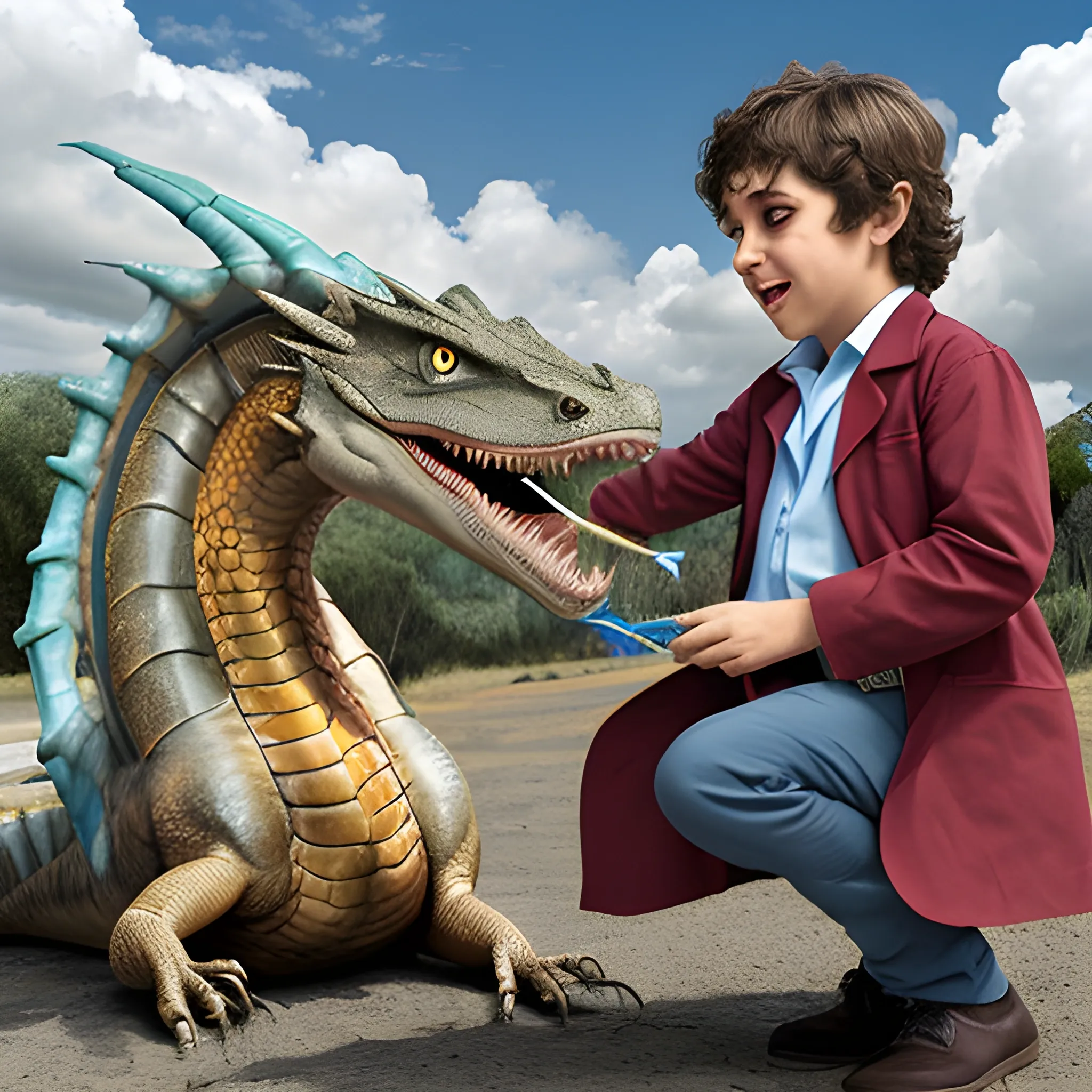 doctor peleando con un dragón