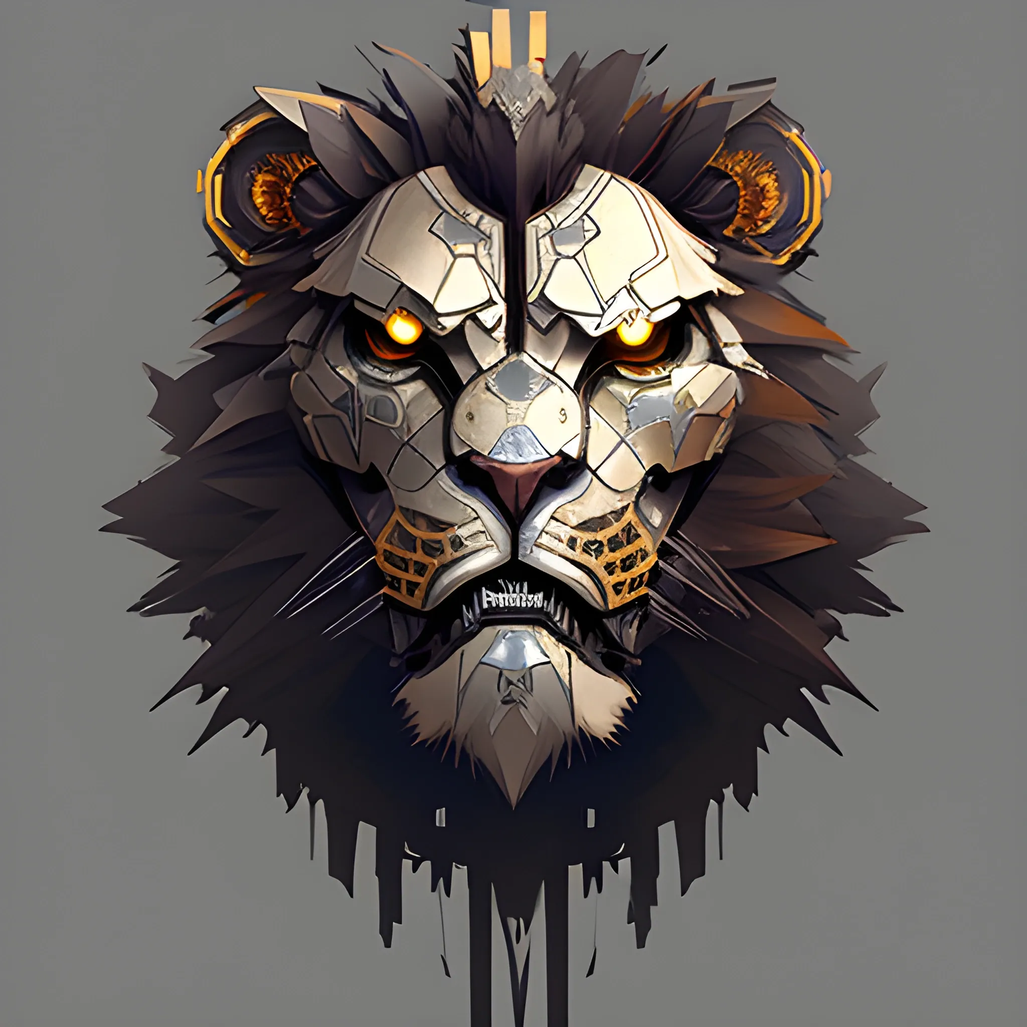 an angry mechanical robotic lion head dishonored, concept art, intricate, detailed, dramatic, artstation, colorful
