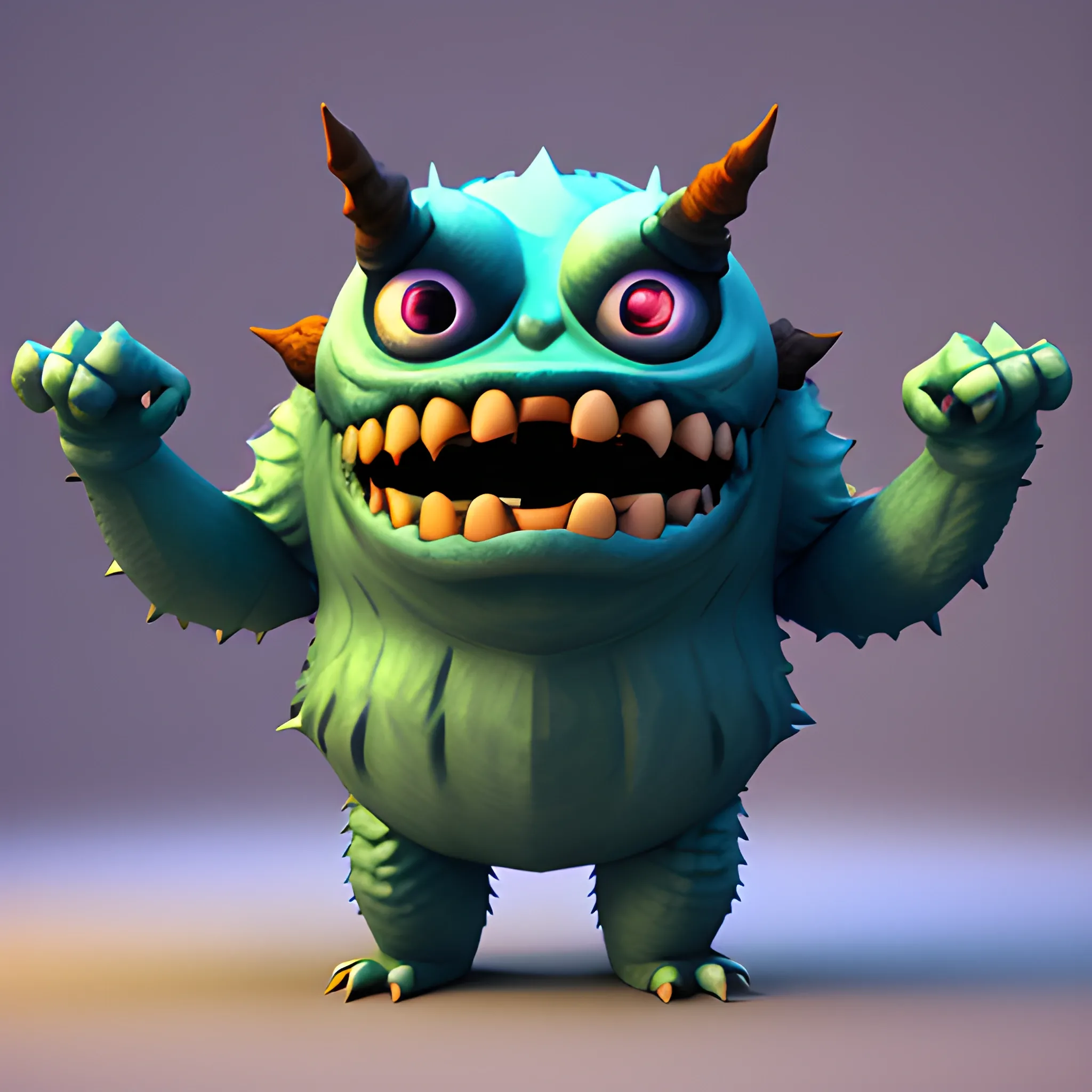 , 3D monster
