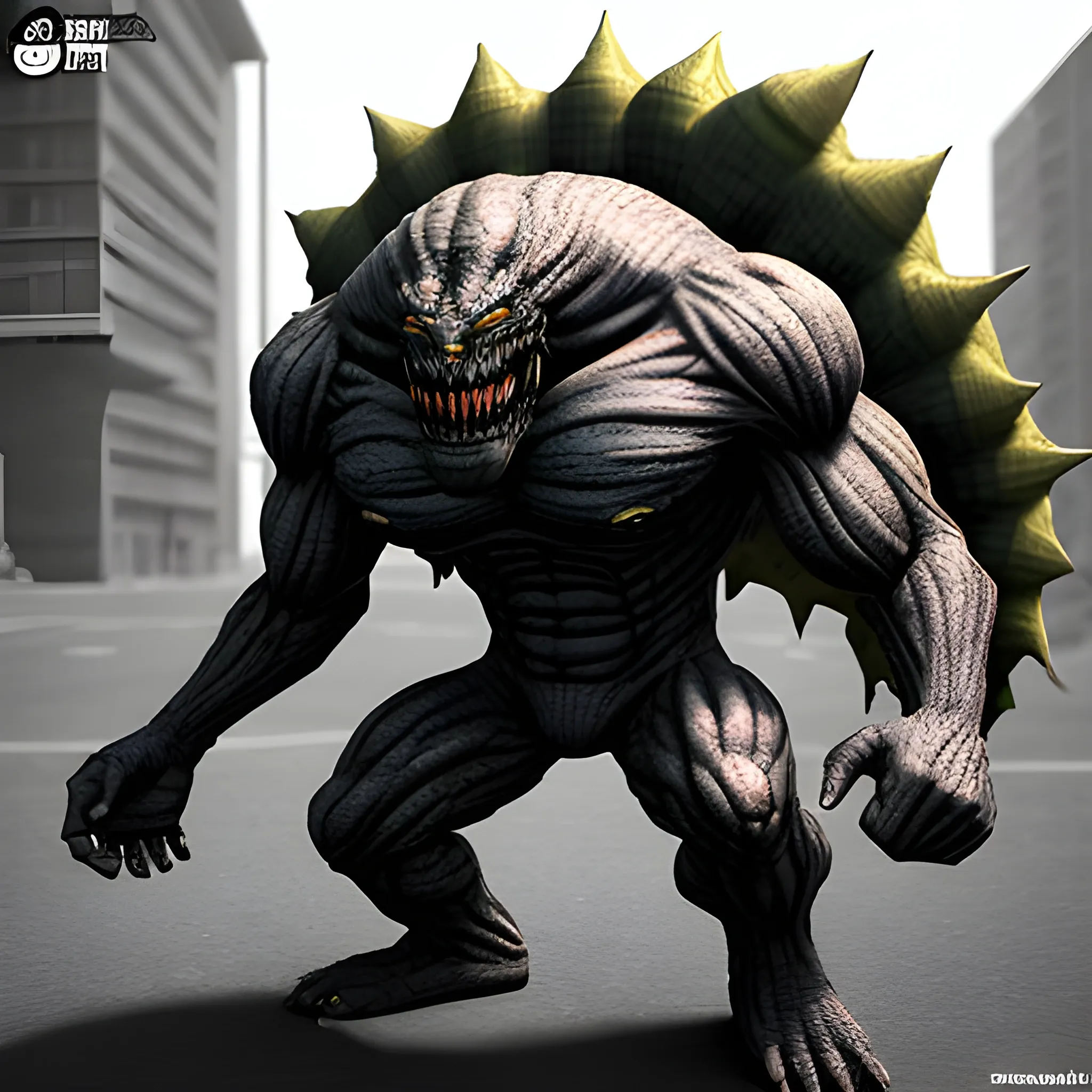 , 3D bad and super strong monster a like human
