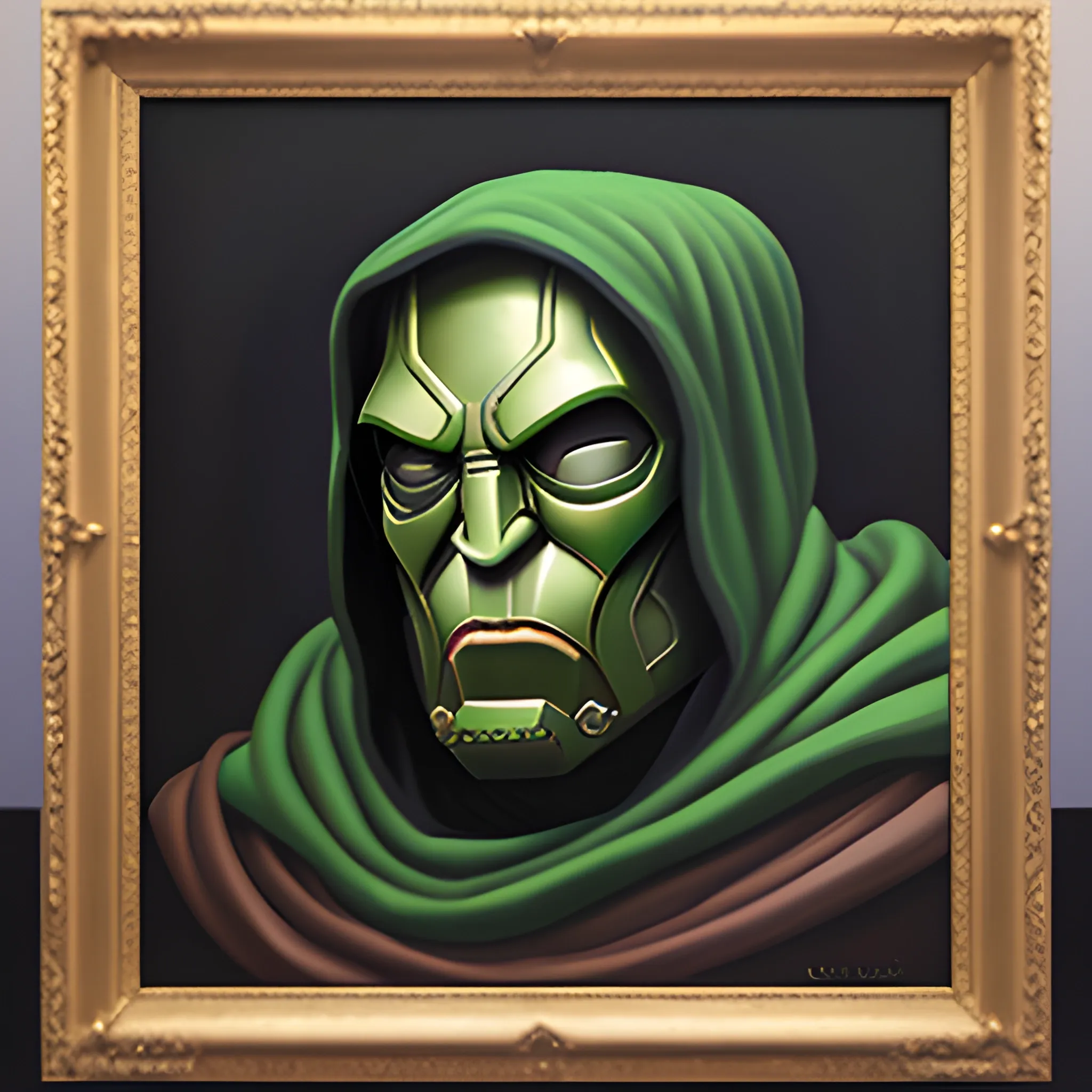 dr doom, Oil Painting, 3D