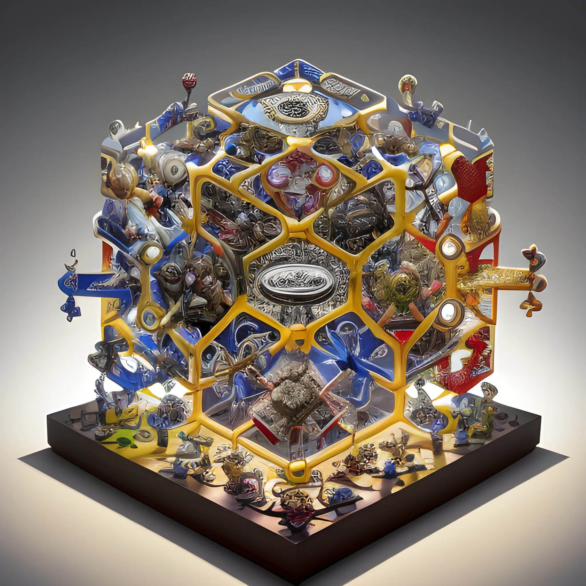 A depiction of a complex, three-dimensional puzzle with interlocking pieces, each one bearing different sports icons. The puzzle's design appears chaotic and fragmented, alluding to the incoherent nature of the policy. The puzzle rests on a table, and the surrounding area is dimly lit except for a single concentrated light source illuminating the puzzle. The overall mood evokes curiosity and intrigue, accompanied by a sense of uncertainty,