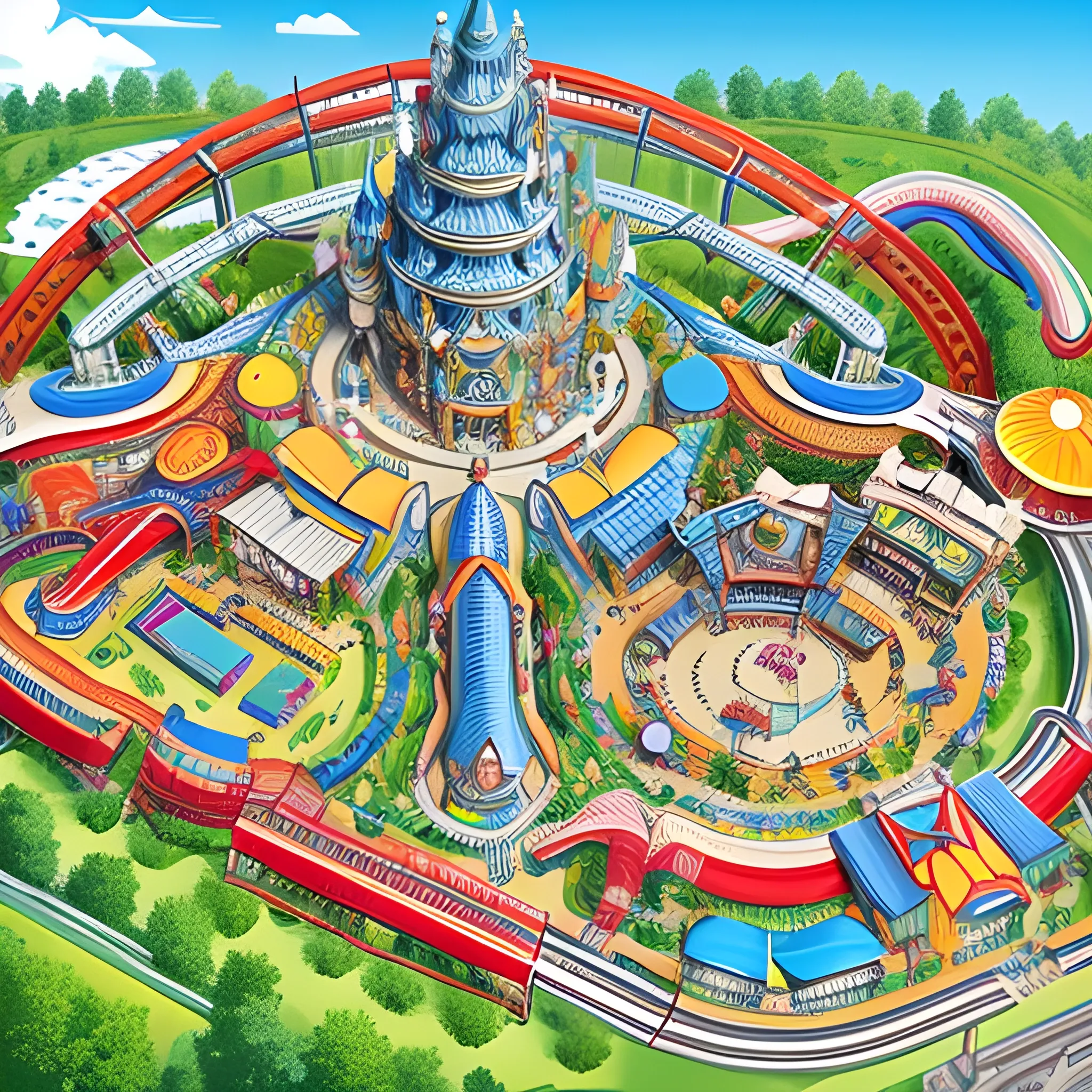 themepark layout