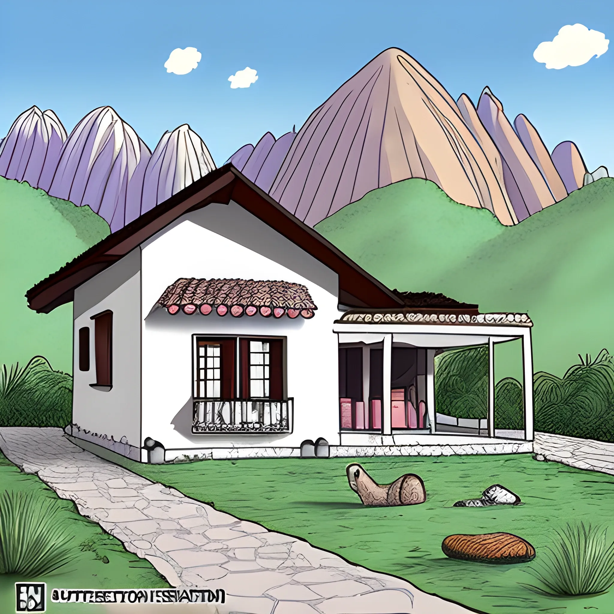 Una casa de huasteca potosina, Cartoon