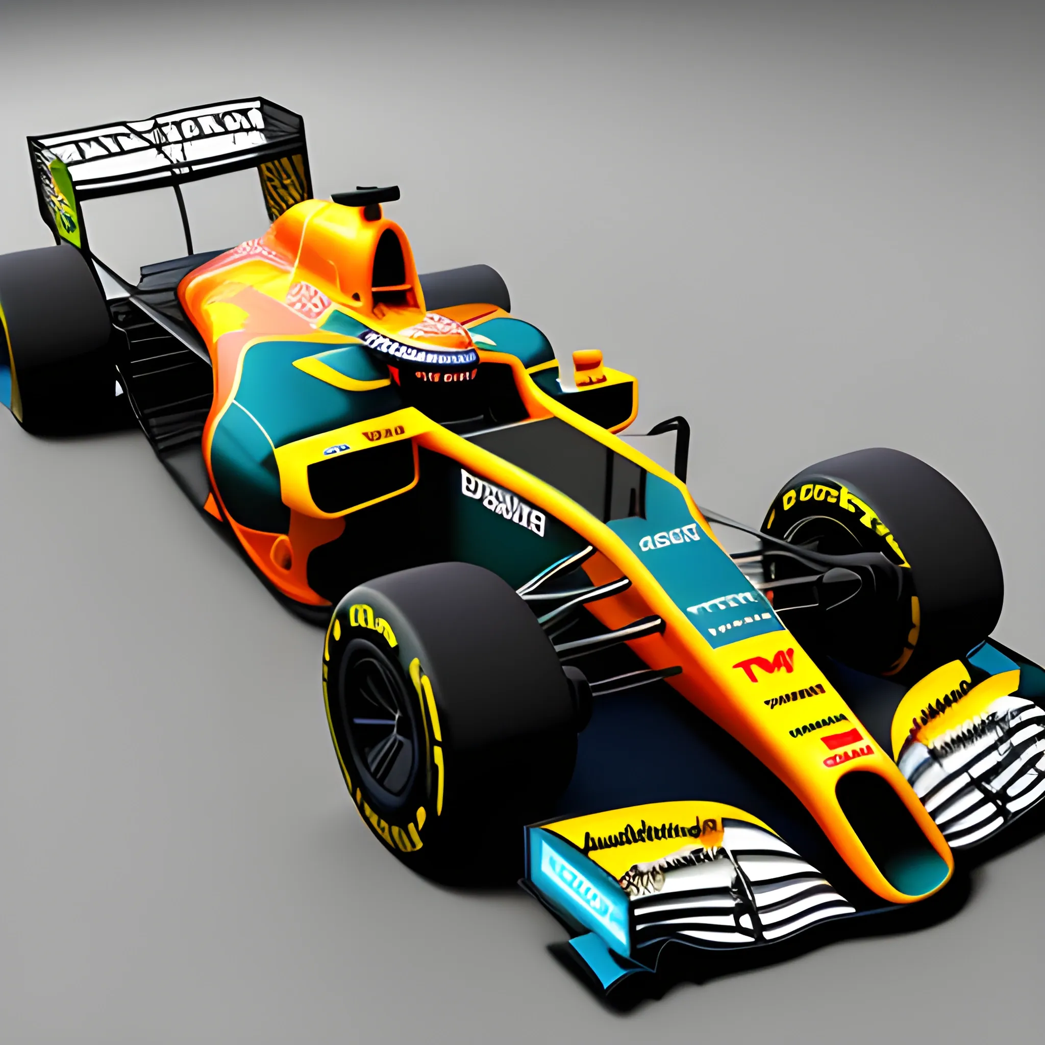 formula 1 car in race with "datam dynamics" name on body, , Trippy, 3D