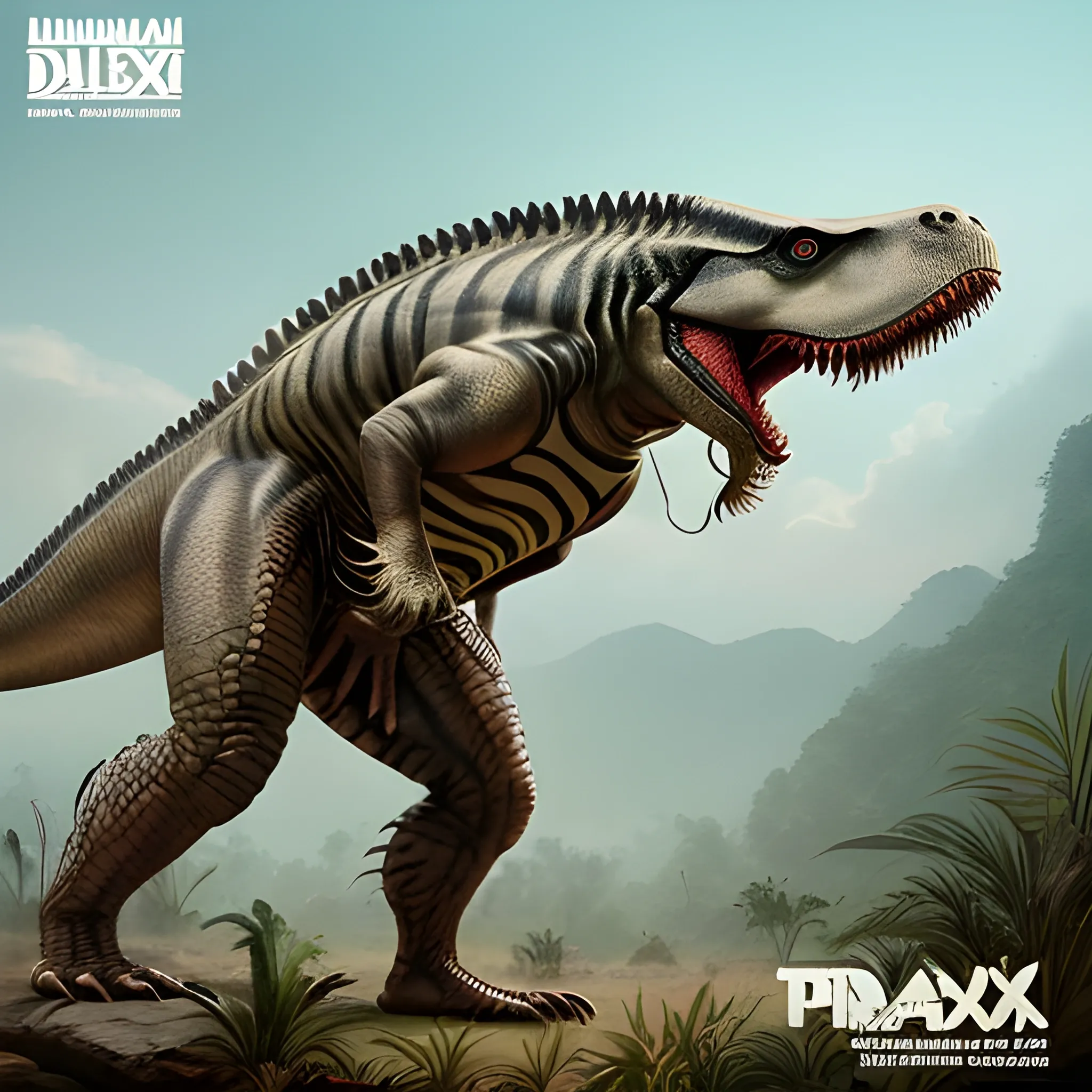 "Ilustrasi spekulatif yang menunjukkan T-Rex dalam cahaya baru, dengan campuran sisik dan bulu, menantang pandangan tradisional kita tentang predator kuno ini."
