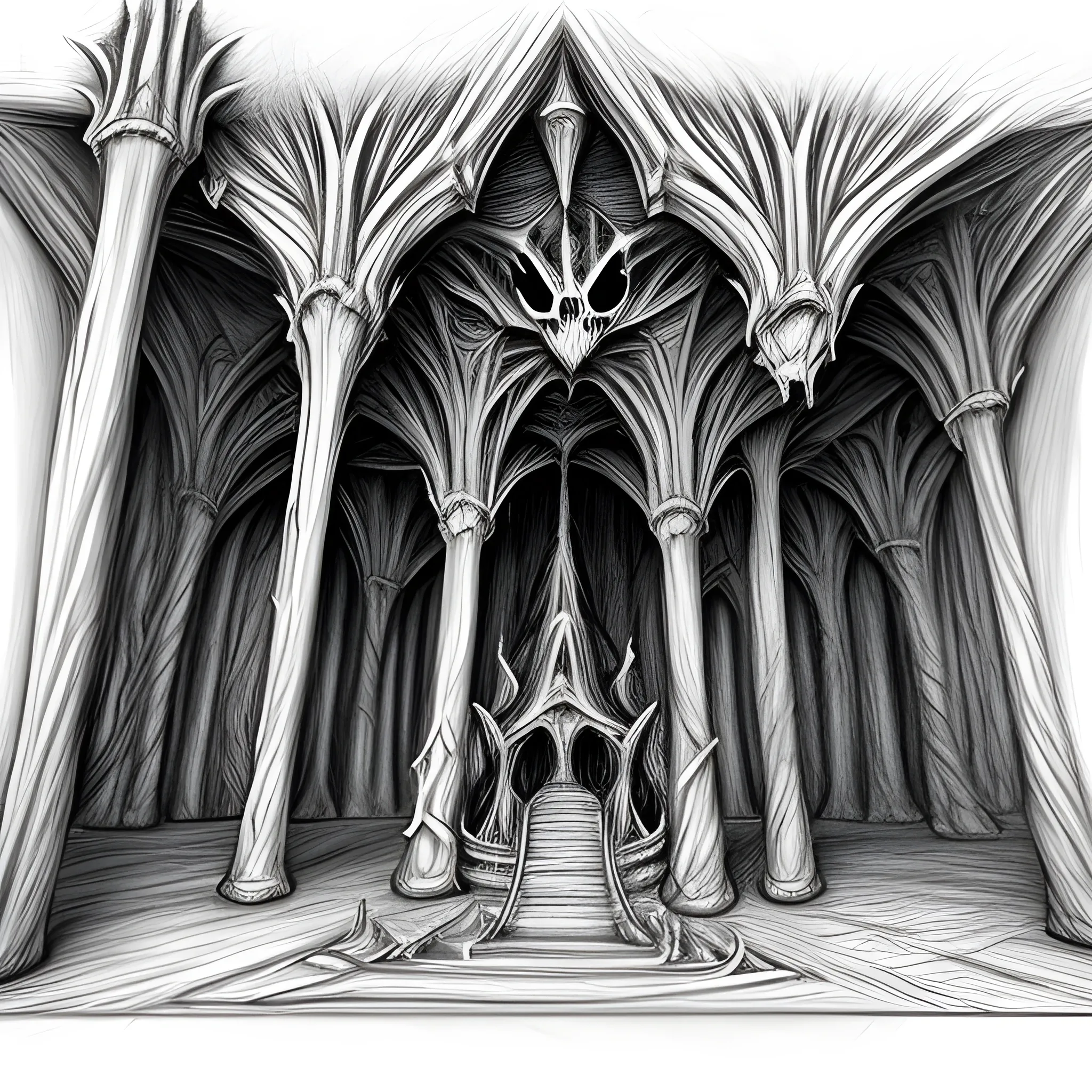 Bone Palace, Pencil Sketch