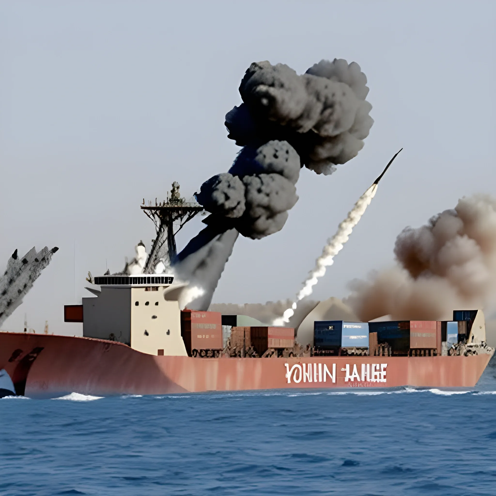 Missile attack by Yemen's Houthi rebels hits container ship in first attack in two weeks