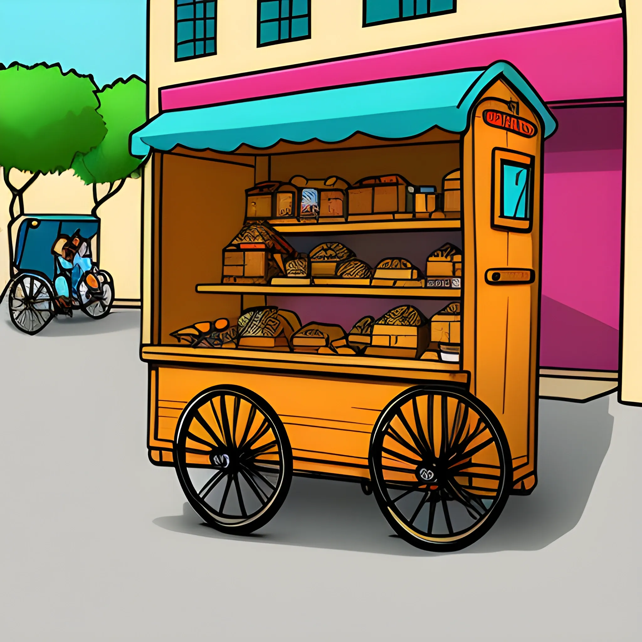 peddler, , Cartoon, logo