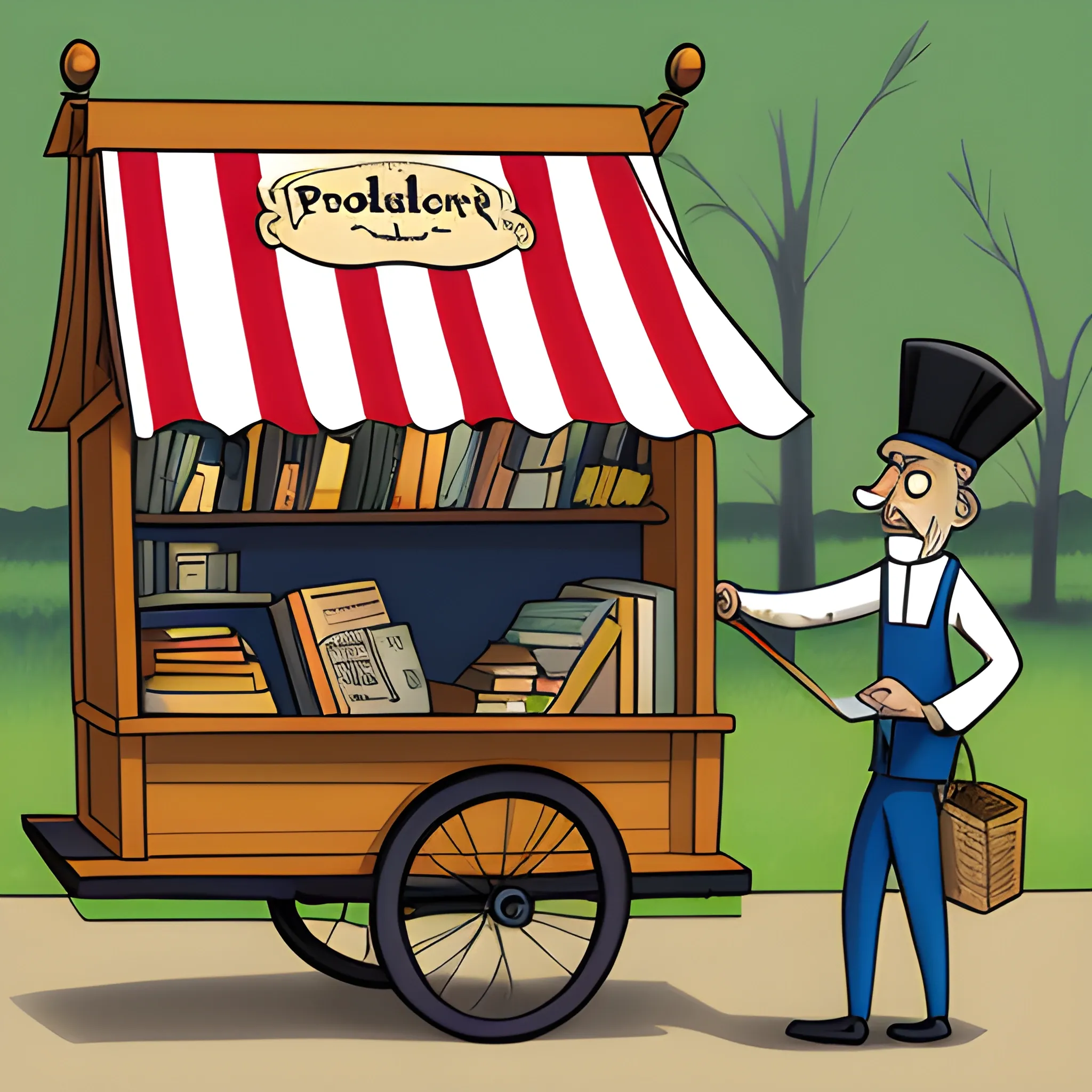 peddler, book ,Cartoon, logo