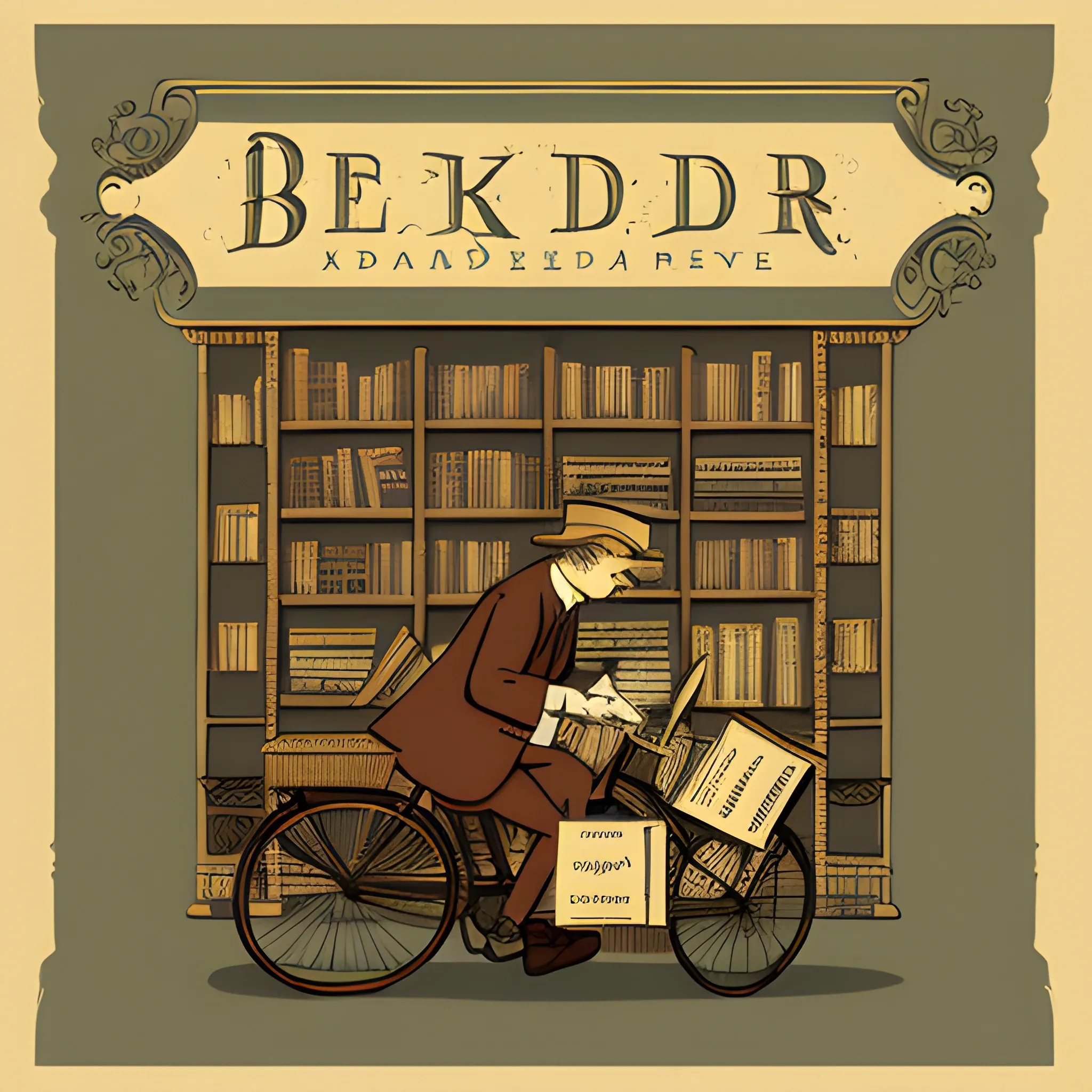 book peddler, vintage, logo
