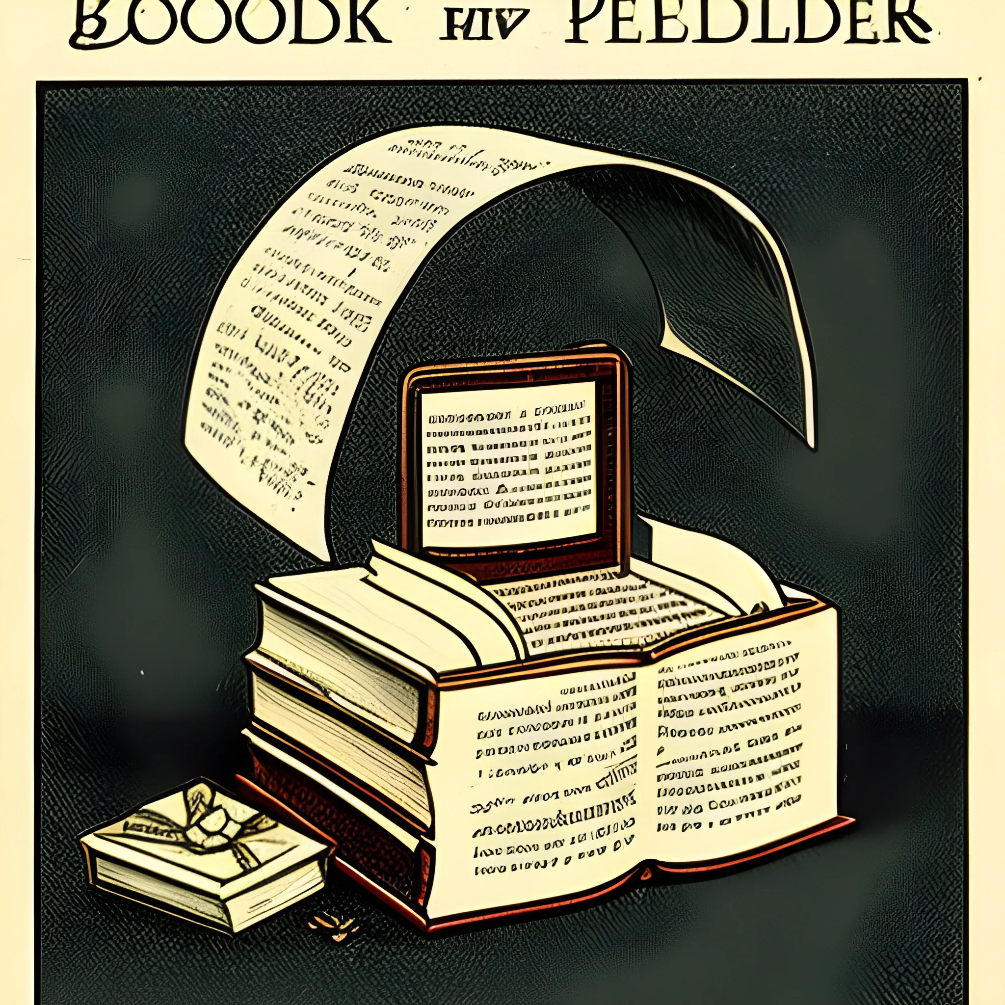 book peddler, vintage, logo
