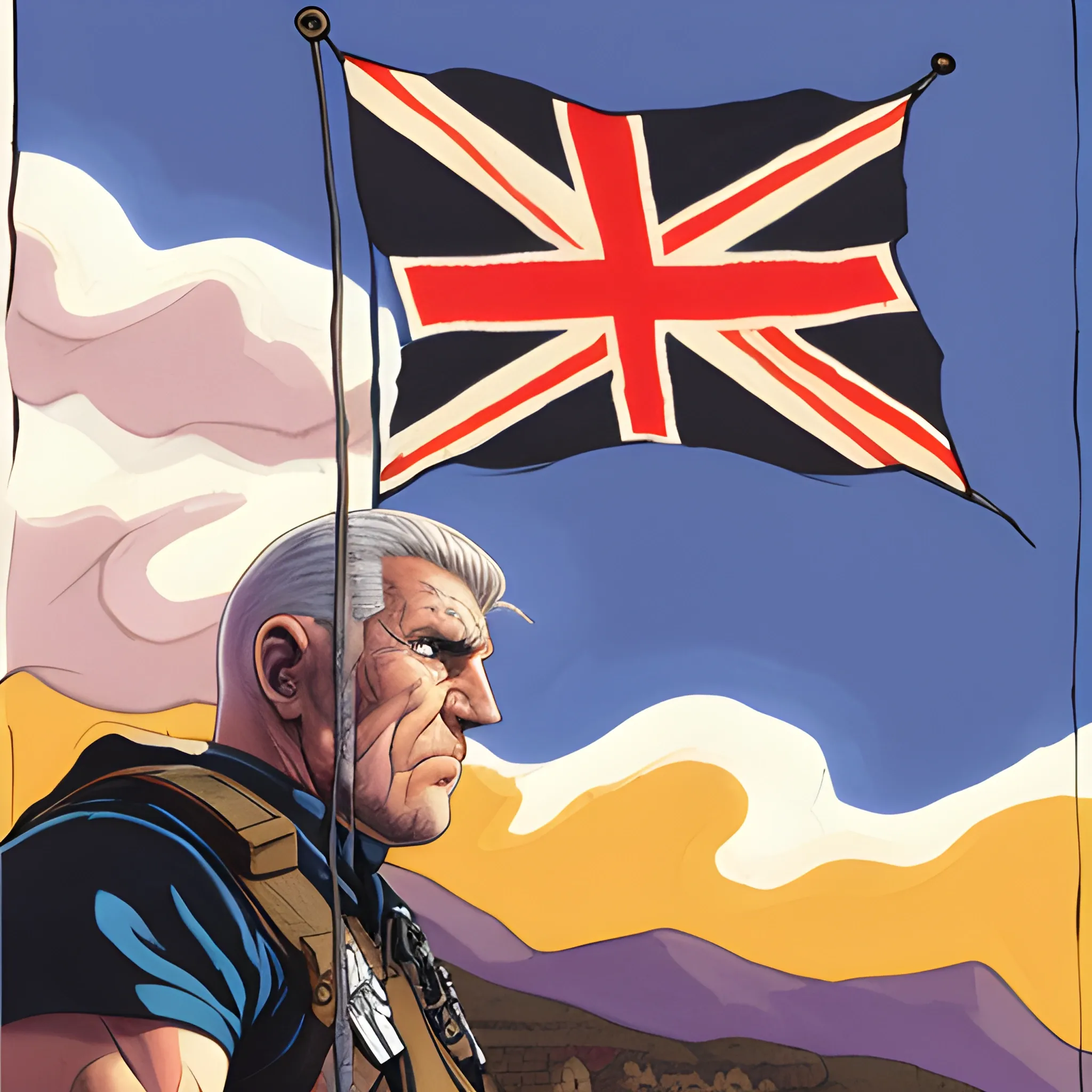 cable draggin a flag