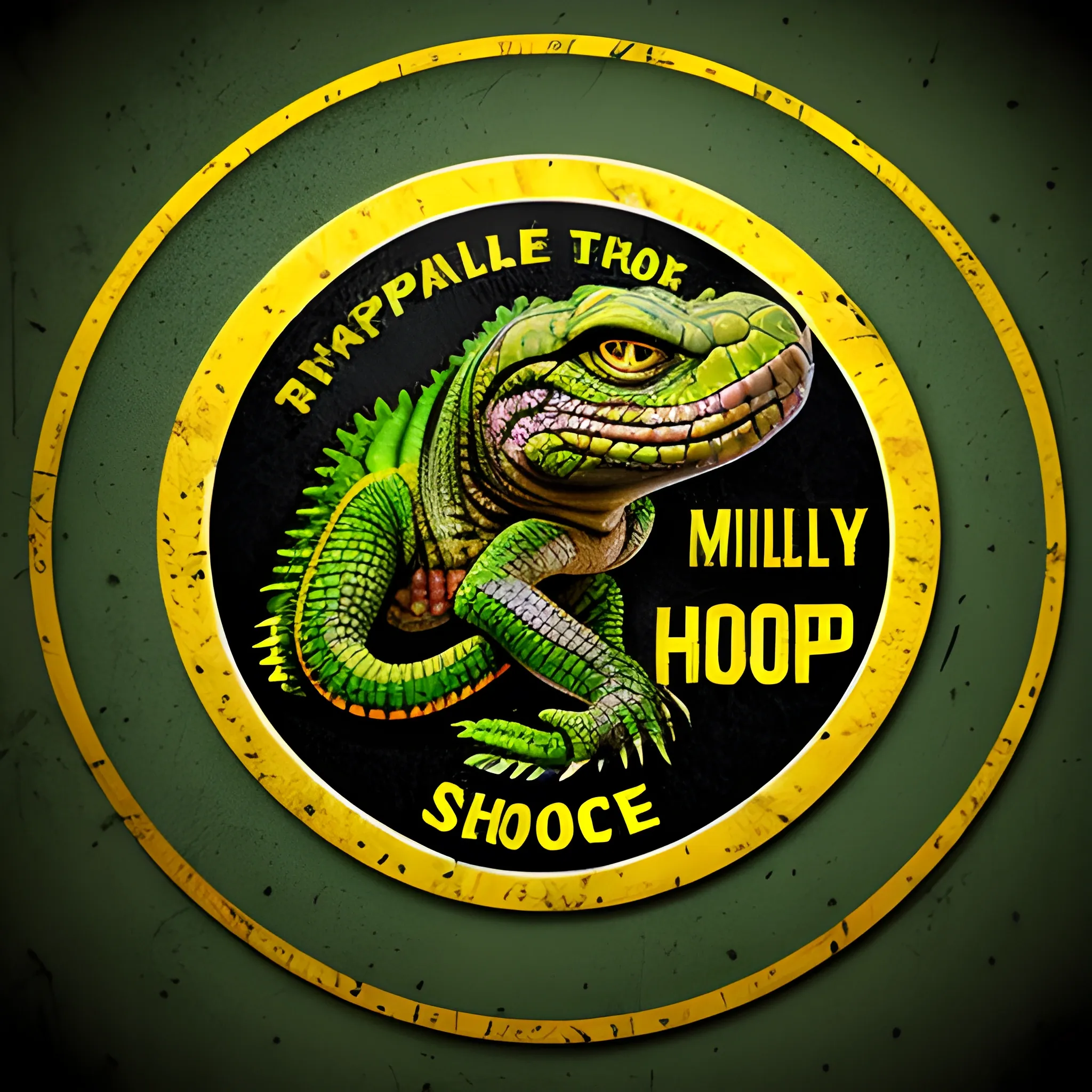 Reptile shop logo, military, combine reptile, vibrant, digital, realistic, logo, none