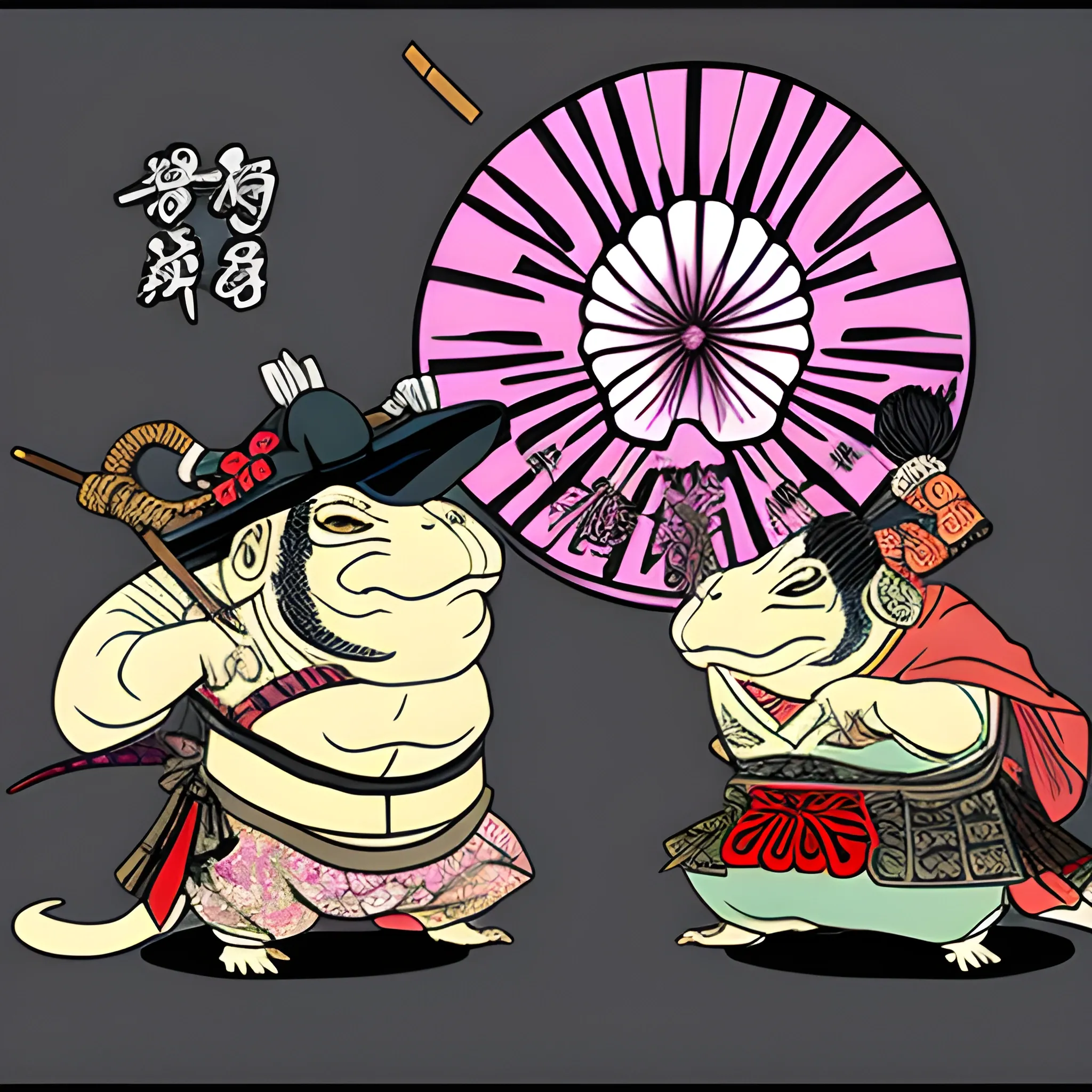 samurai toad fights yakuza rat, Trippy - Arthub.ai