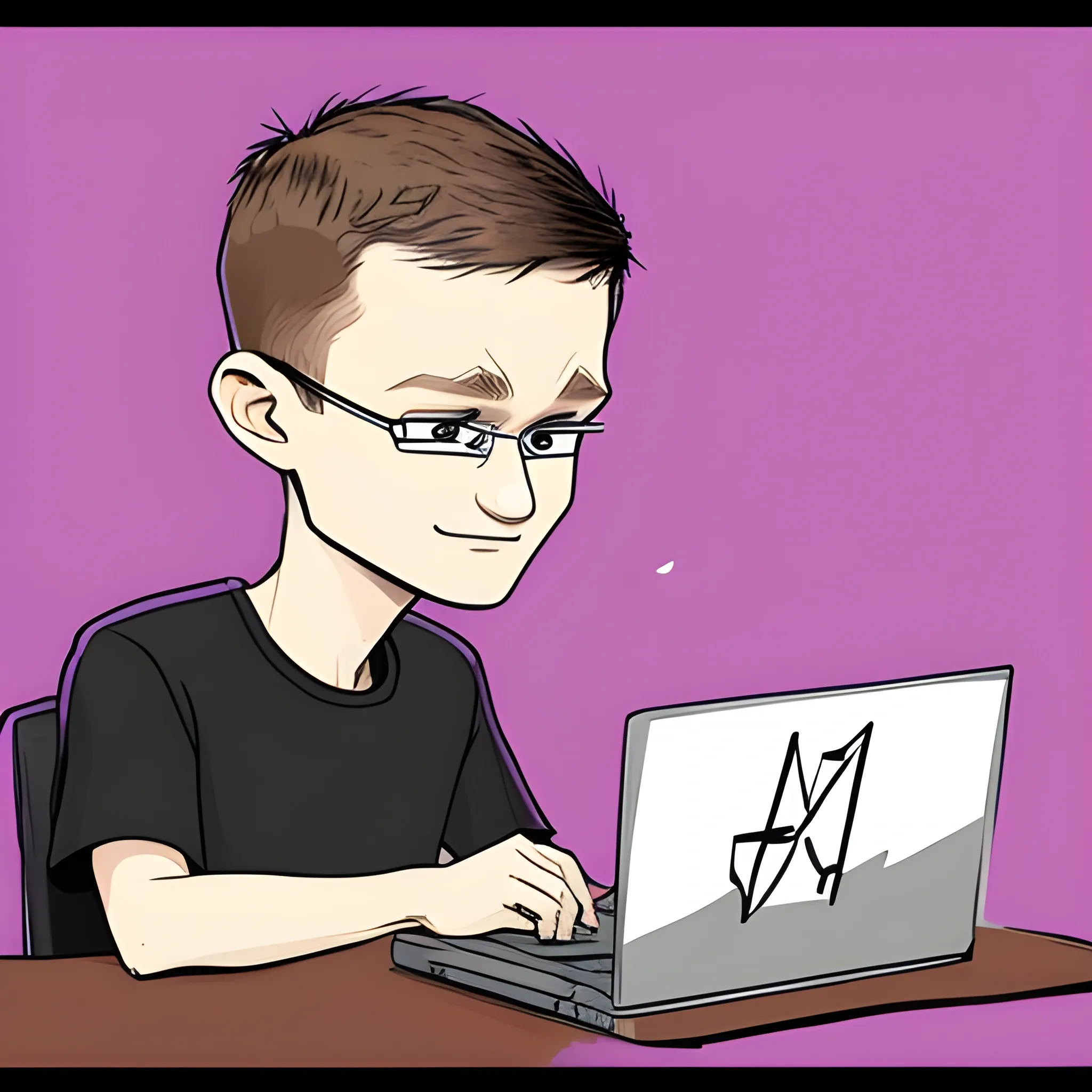 vitalik buterin sedang duduk di kursi, tangan menunjuk ke samping, Cartoon