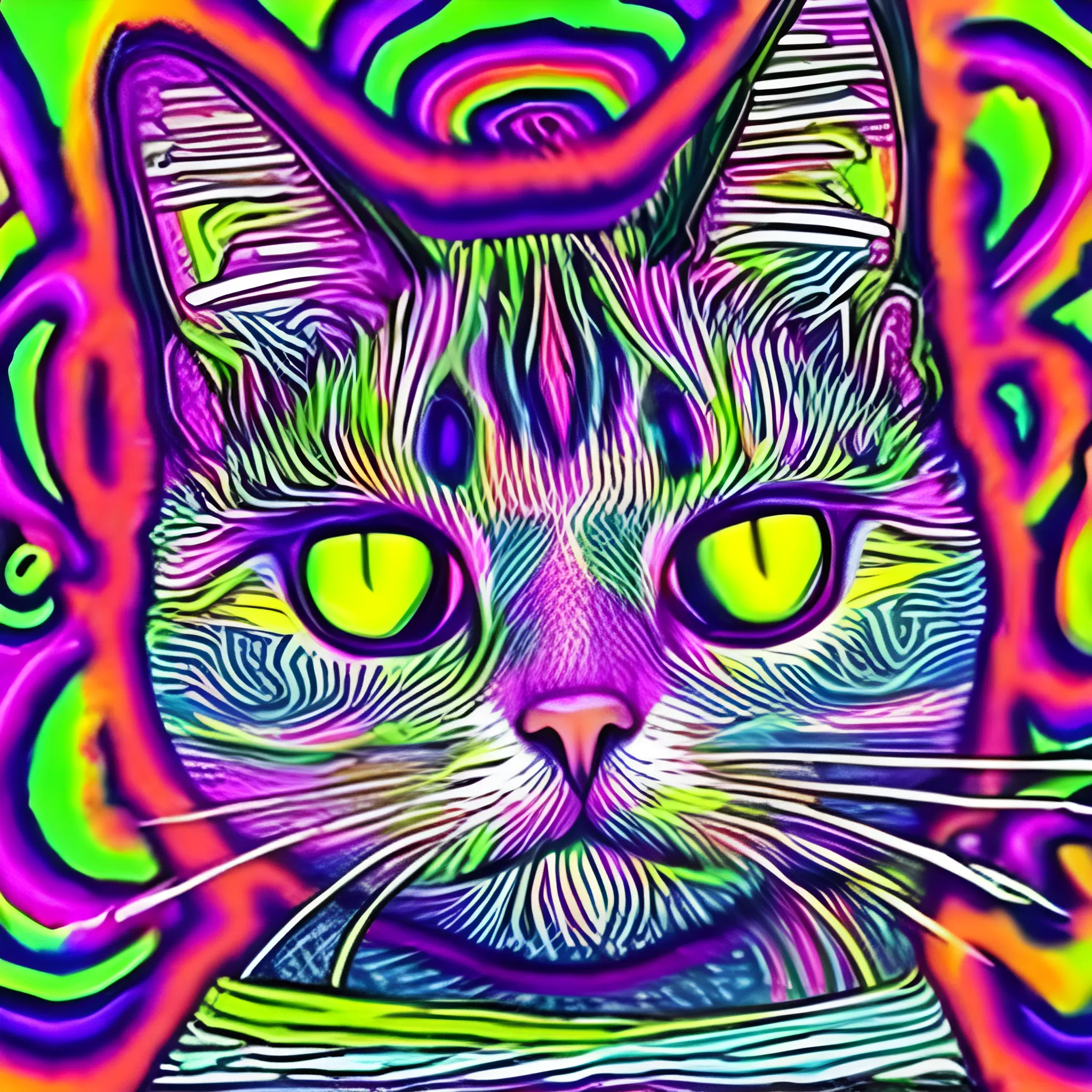 silly cats , Trippy