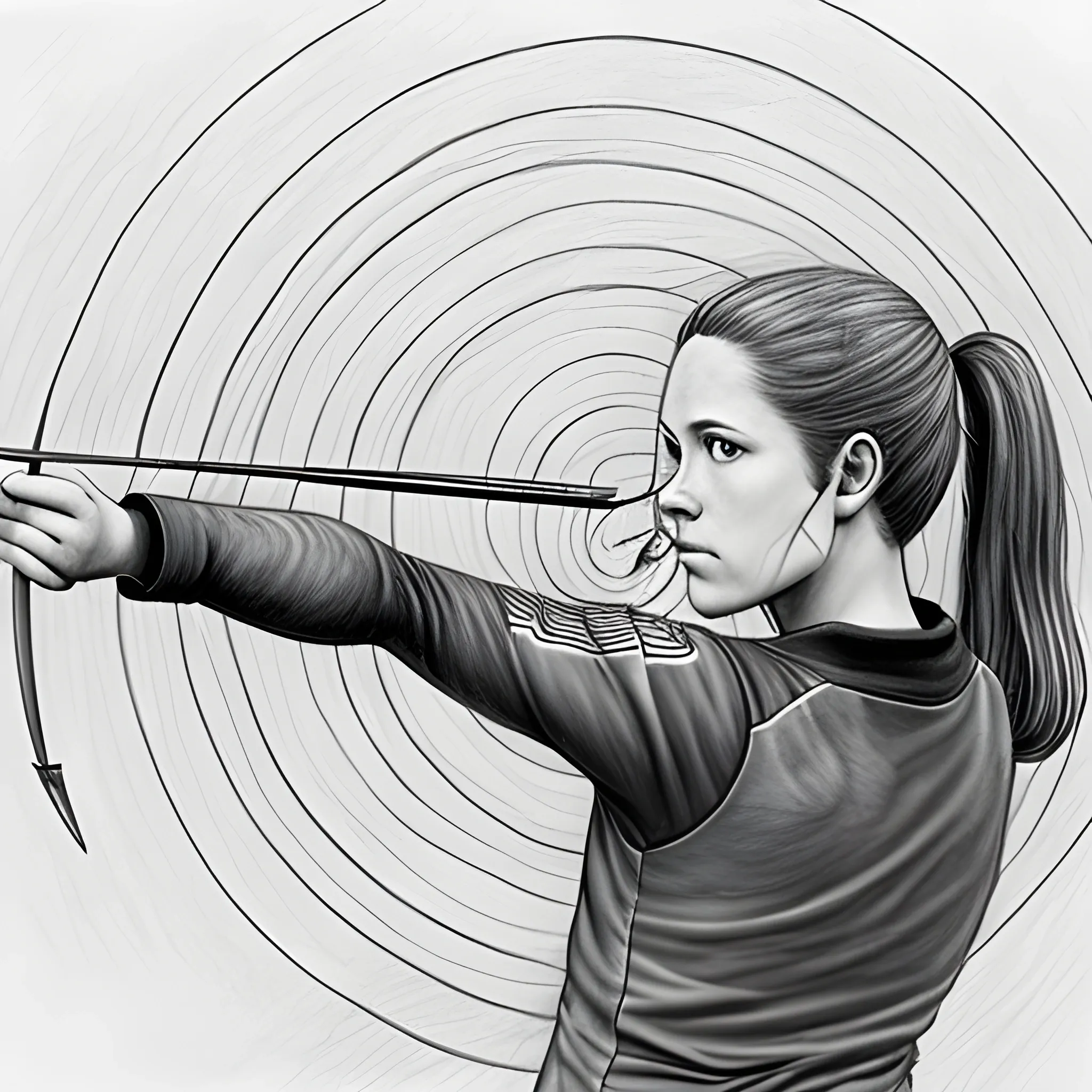 archery, Pencil Sketch