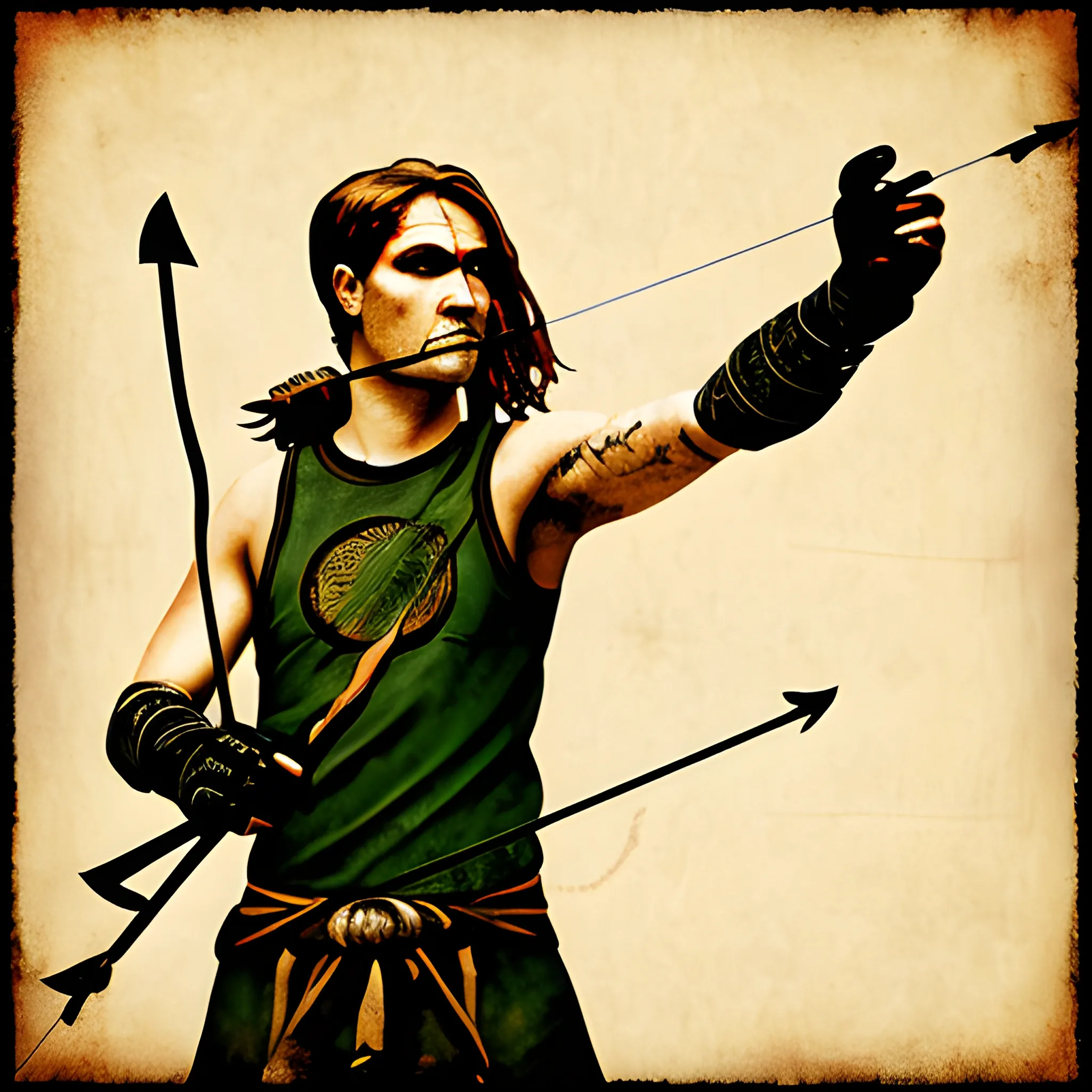 grunge abstract archer