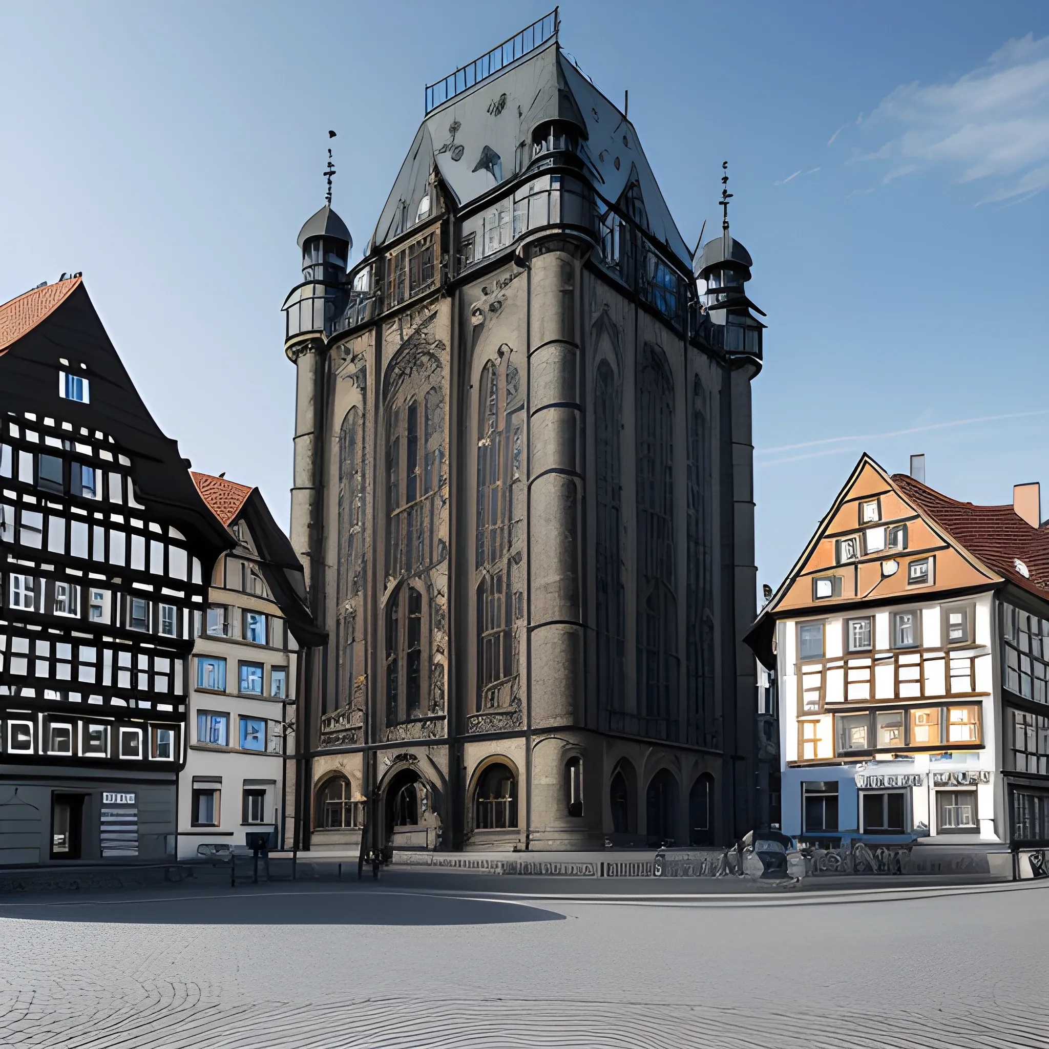 Fotorealistisches Bild von einem DAch mit einer schwarzen PV-Anlage