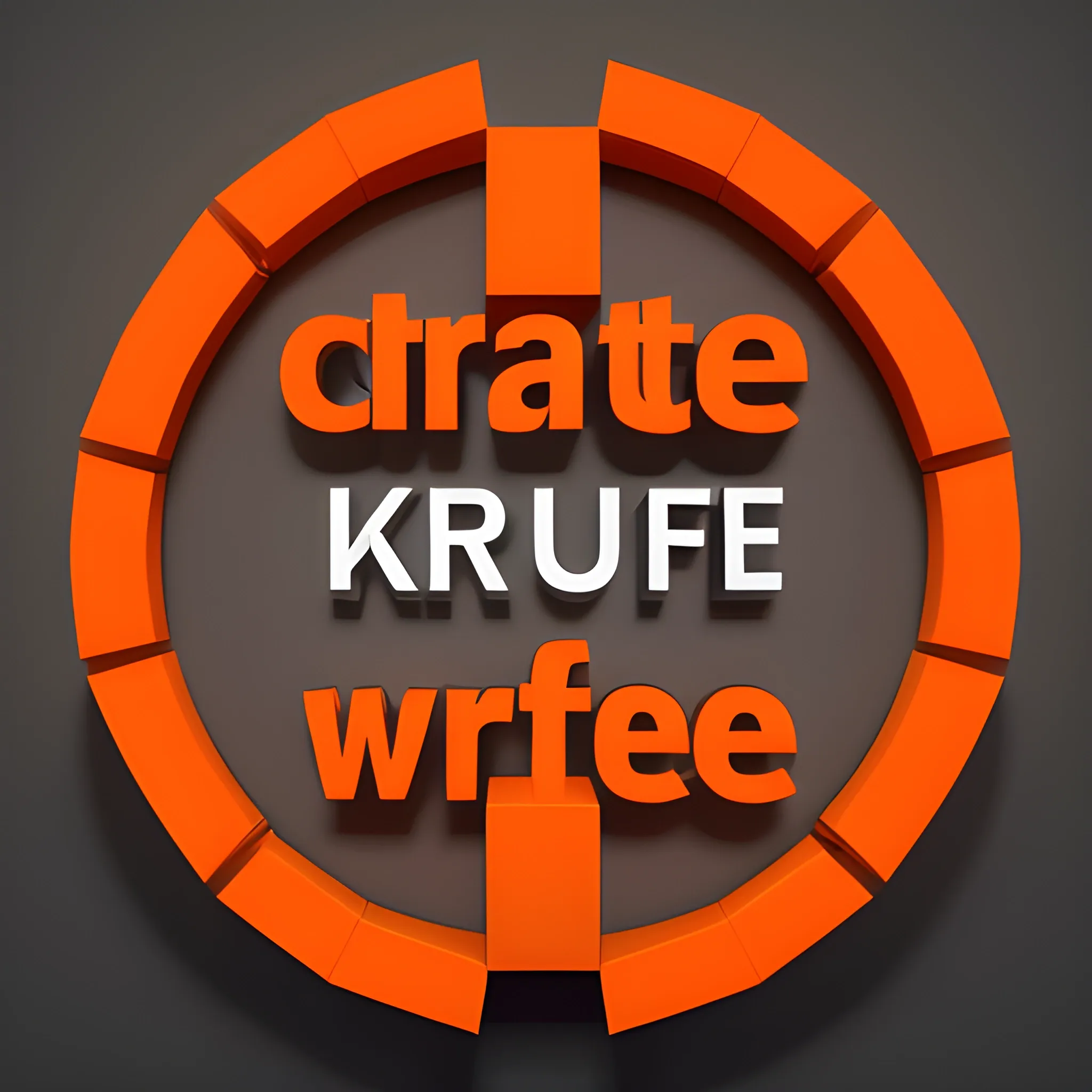 create a logo with the words edijen and kraftwerker in orange
, 3D