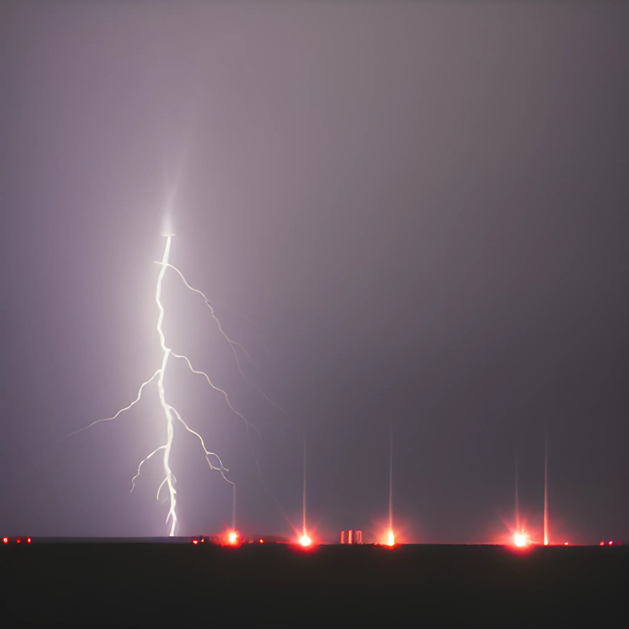 dark night with lightnings