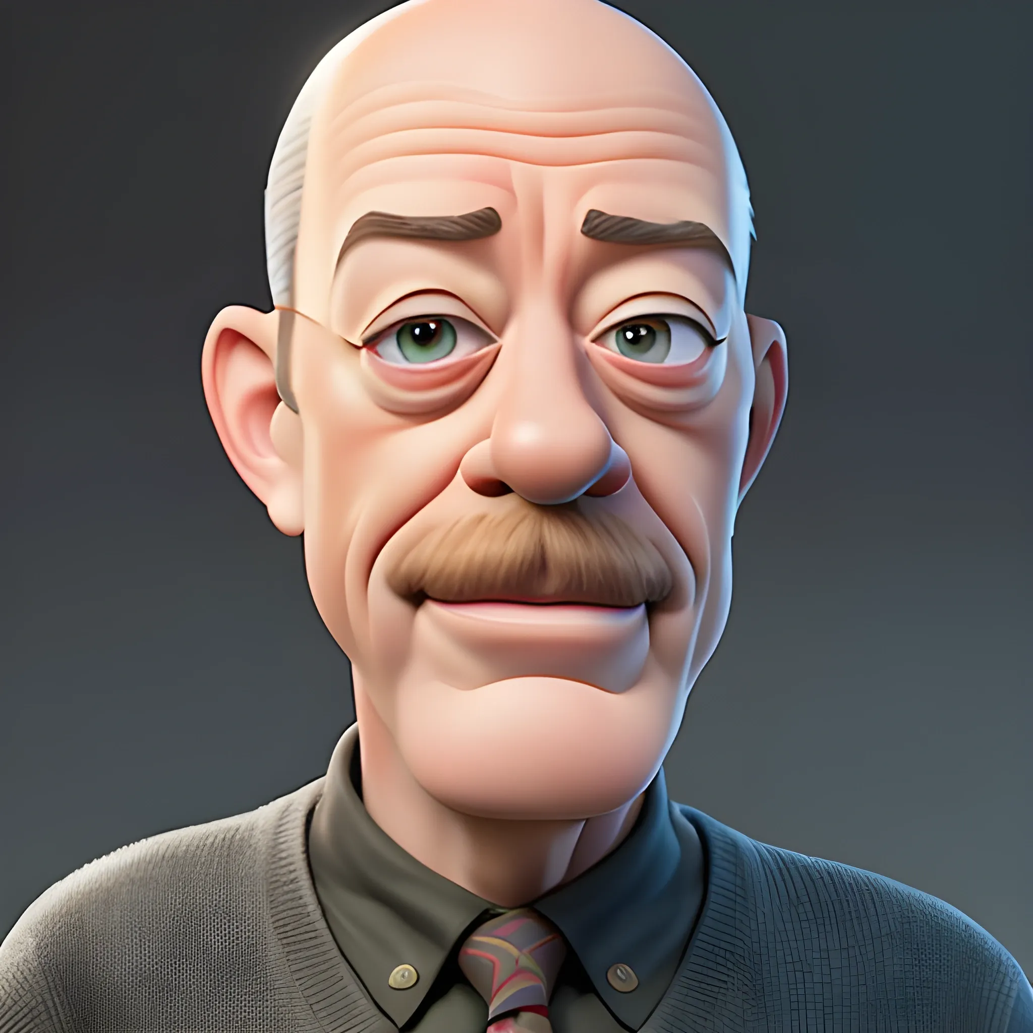 screenshot of jk simmons in a pixar movie. 3 d rendering. unreal engine. amazing likeness. very detailed. cartoon caricature. 